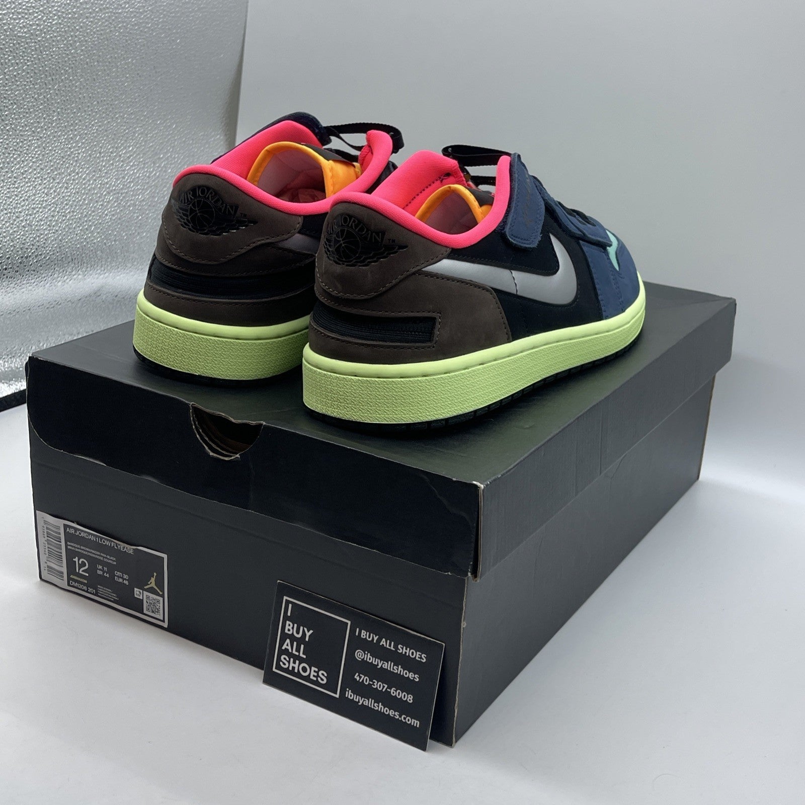 Size 12 - Air Jordan 1 FlyEase Low Tokyo Bio Hack Black Brown Suede (DM1206–201)