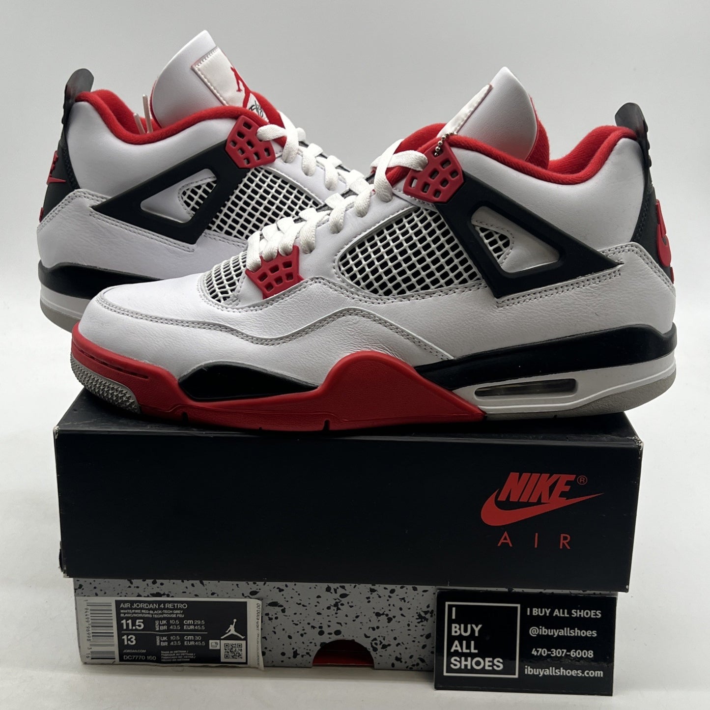 Size 11.5 - Air Jordan 4 Retro OG Mid Fire Red (DC7770-160)