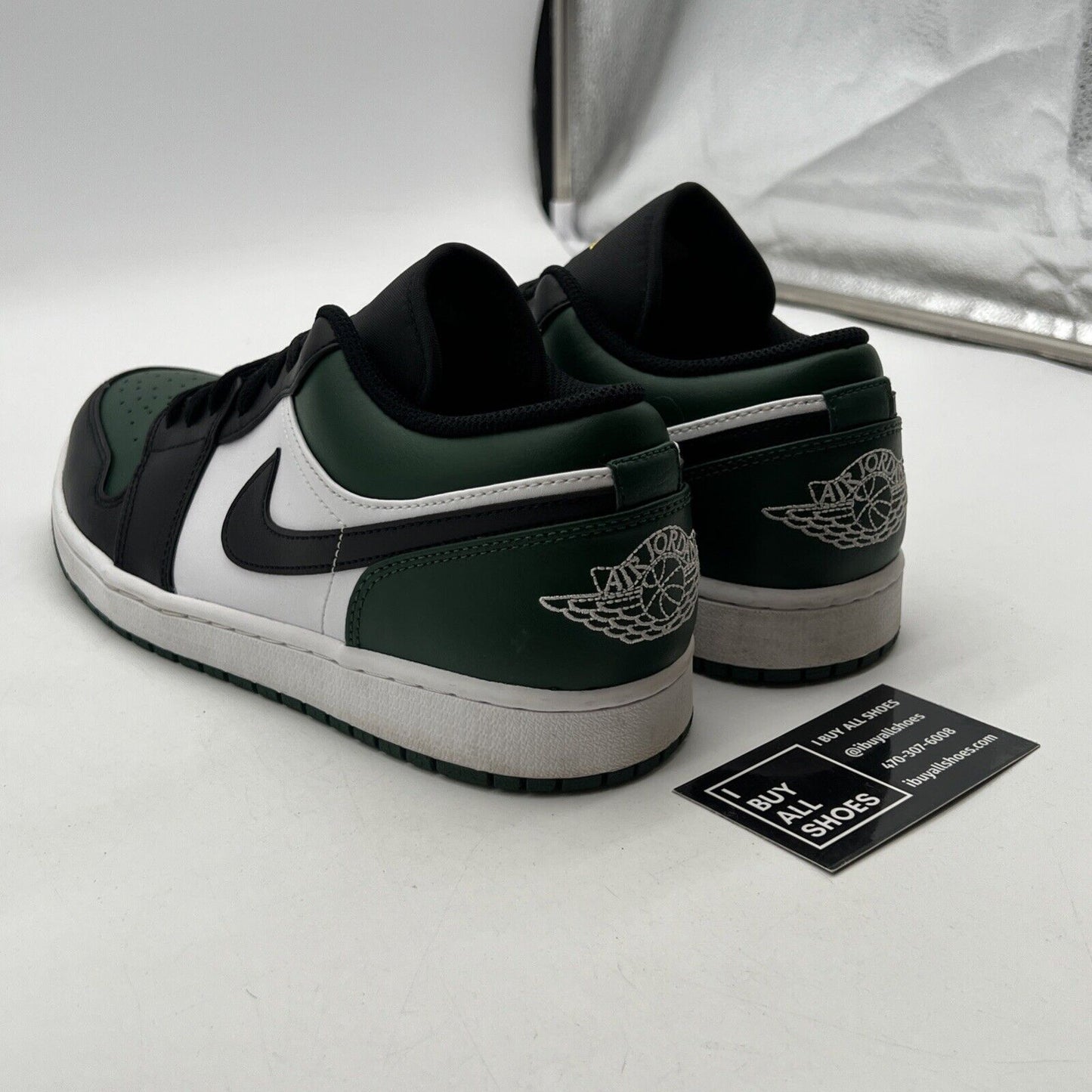 Size 10 - Air Jordan 1 Low Green Toe 2021 (553588-371)