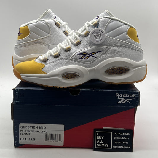 Size 11.5 - Reebok Question Mid Yellow Toe (FX4278)