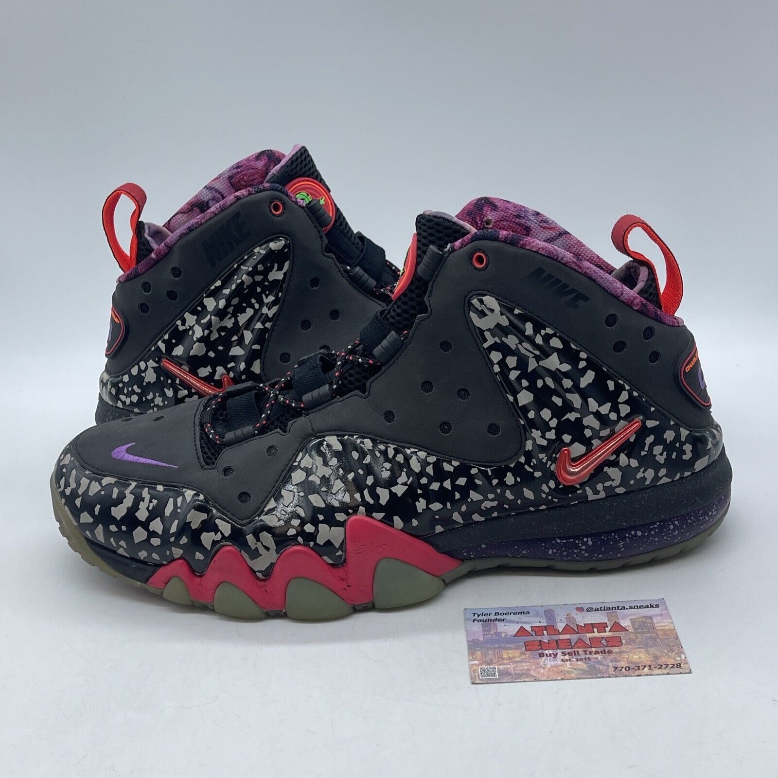 Size 12 - Nike Barkley Posite Max Area 72 Black Leather Suede (588527-060)