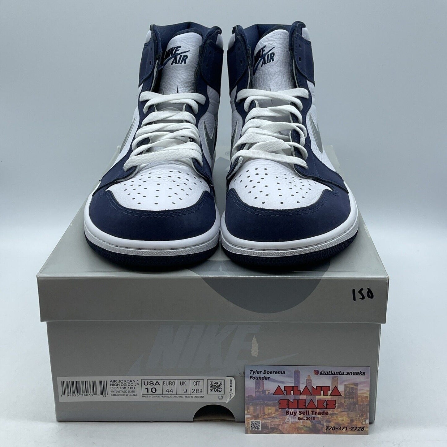 Size 10 - Jordan 1 Retro High CO.JP Midnight Navy White Suede (DC1788-100)