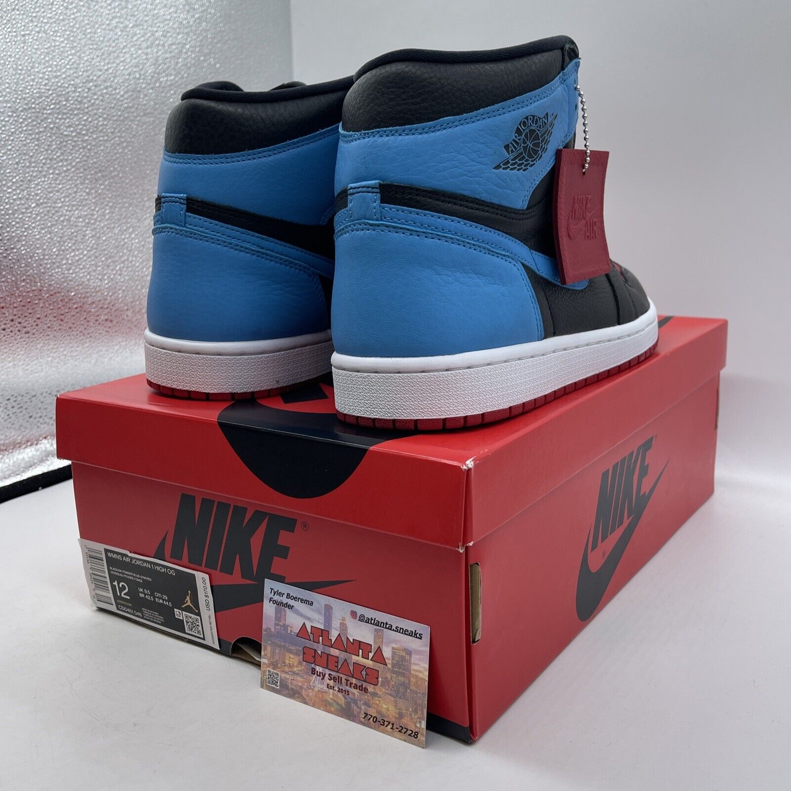 Size 12 - Jordan 1 High OG UNC To Chicago 2020 Blue Red Leather (CD0461-046)