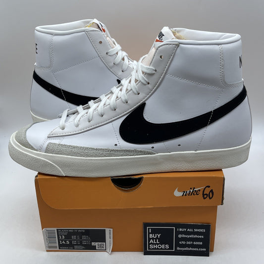 Size 13 - Nike Blazer Mid 77 Vintage White Black 2019 (BQ6806-100)
