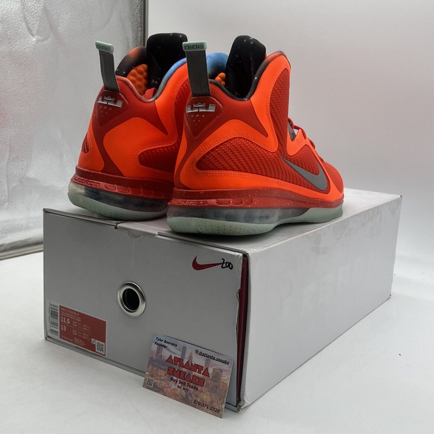 Size 11.5 - Nike LeBron 9 2022 Big Bang Orange Grey (DH8006-800)