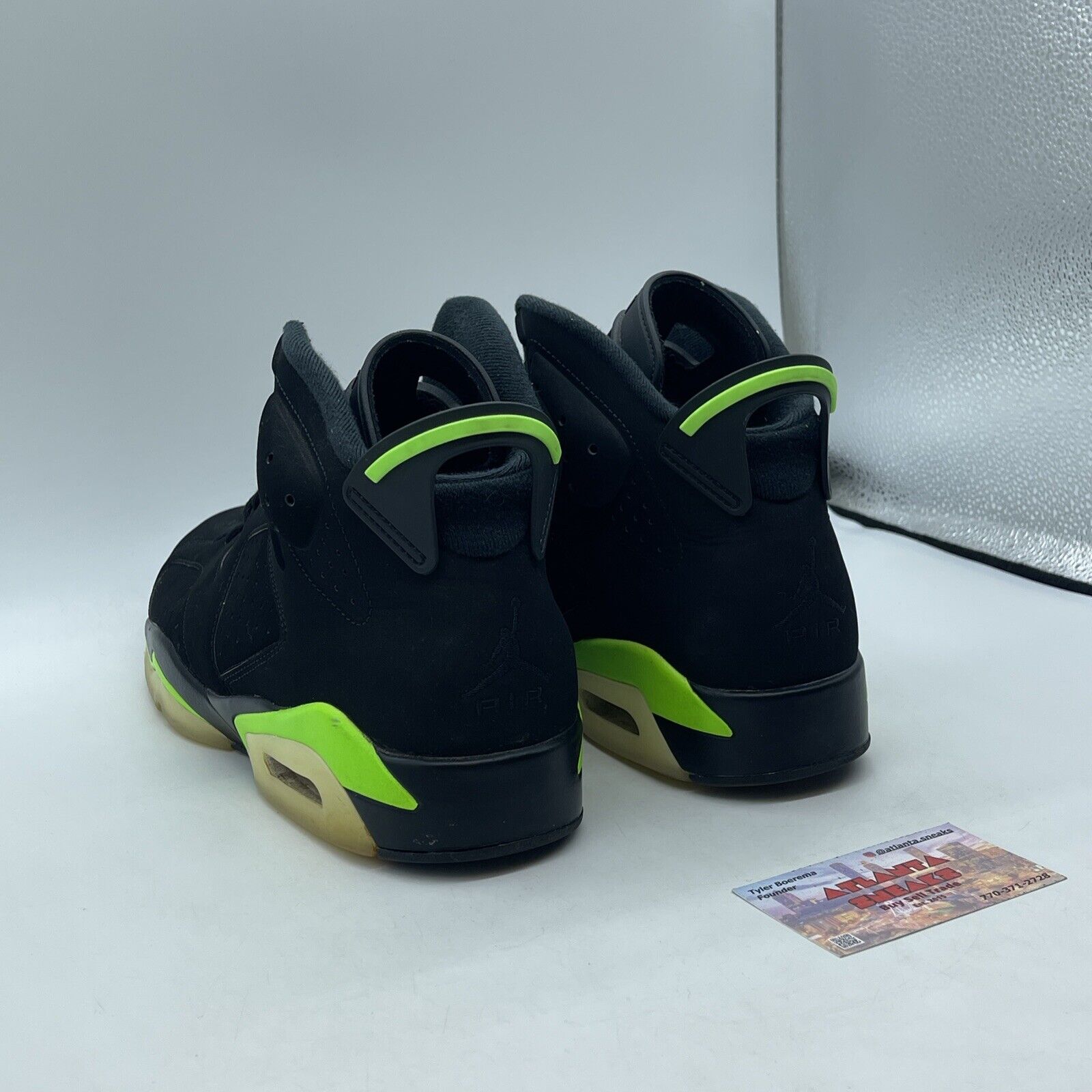 Size 11.5 - Jordan 6 Retro Electric Green White Black Suede (CT8529-003)