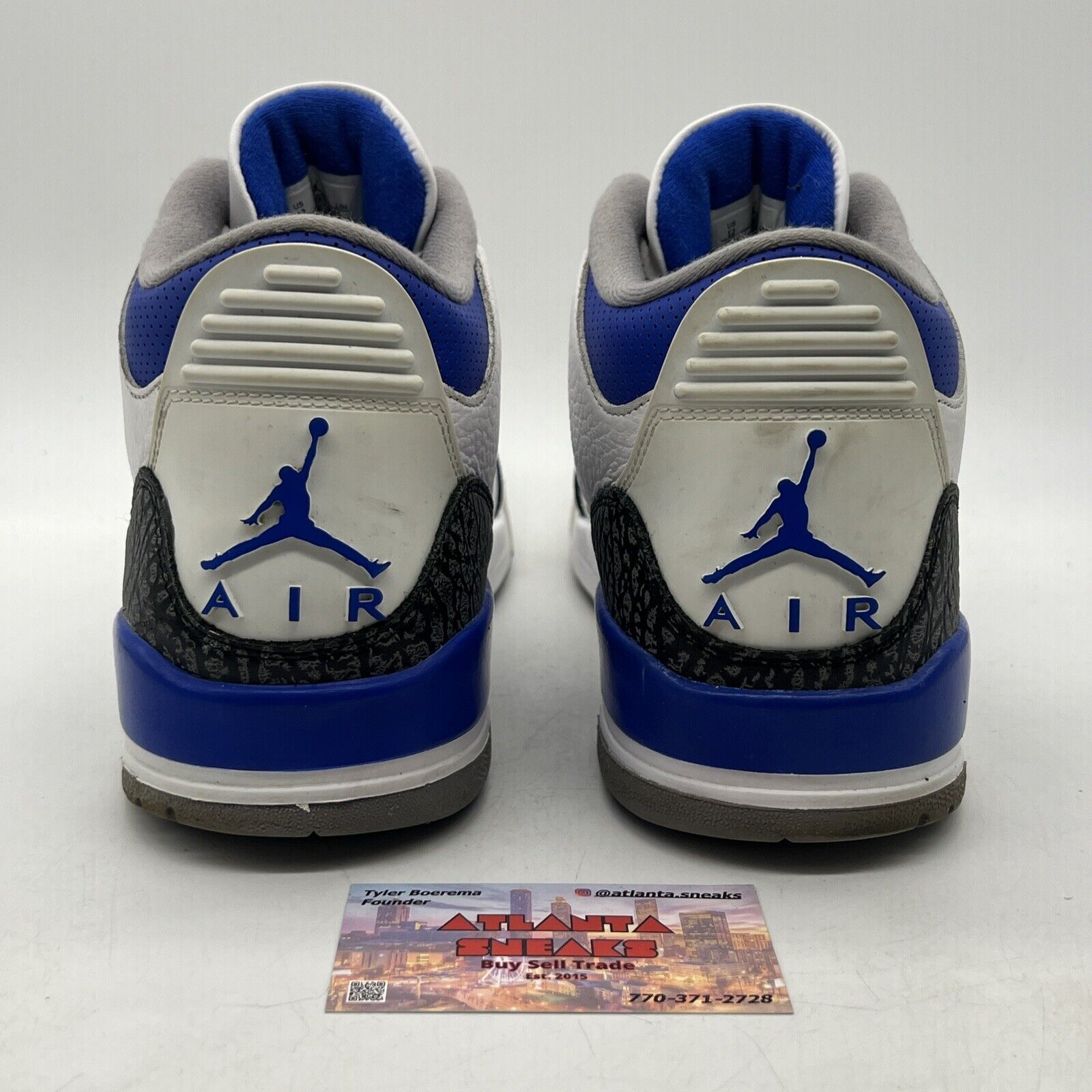 Size 12 - Jordan 3 Retro Mid Racer Blue Black White Leather (CT8532-145)