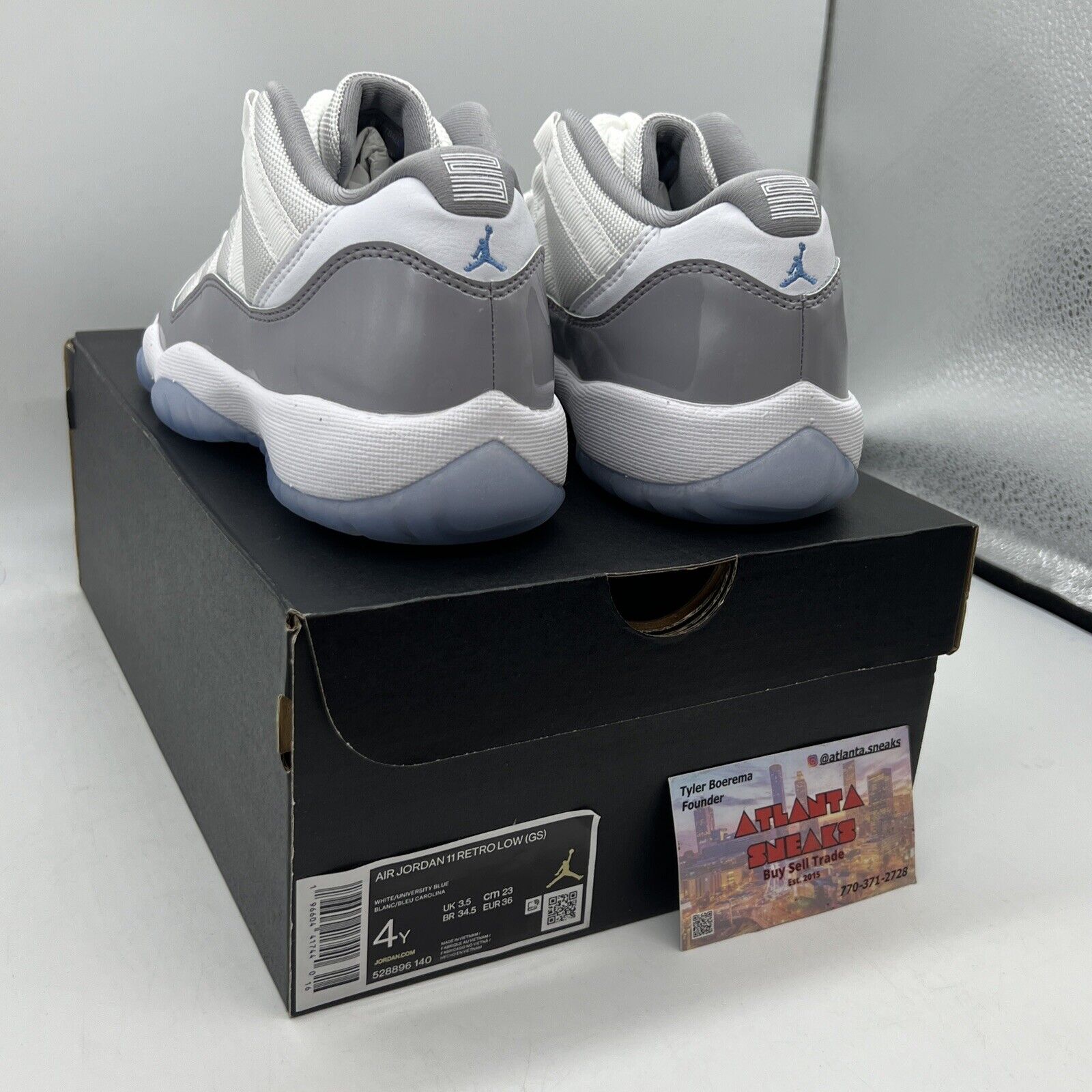 Size 4 - Jordan 11 Low Retro Cement Grey