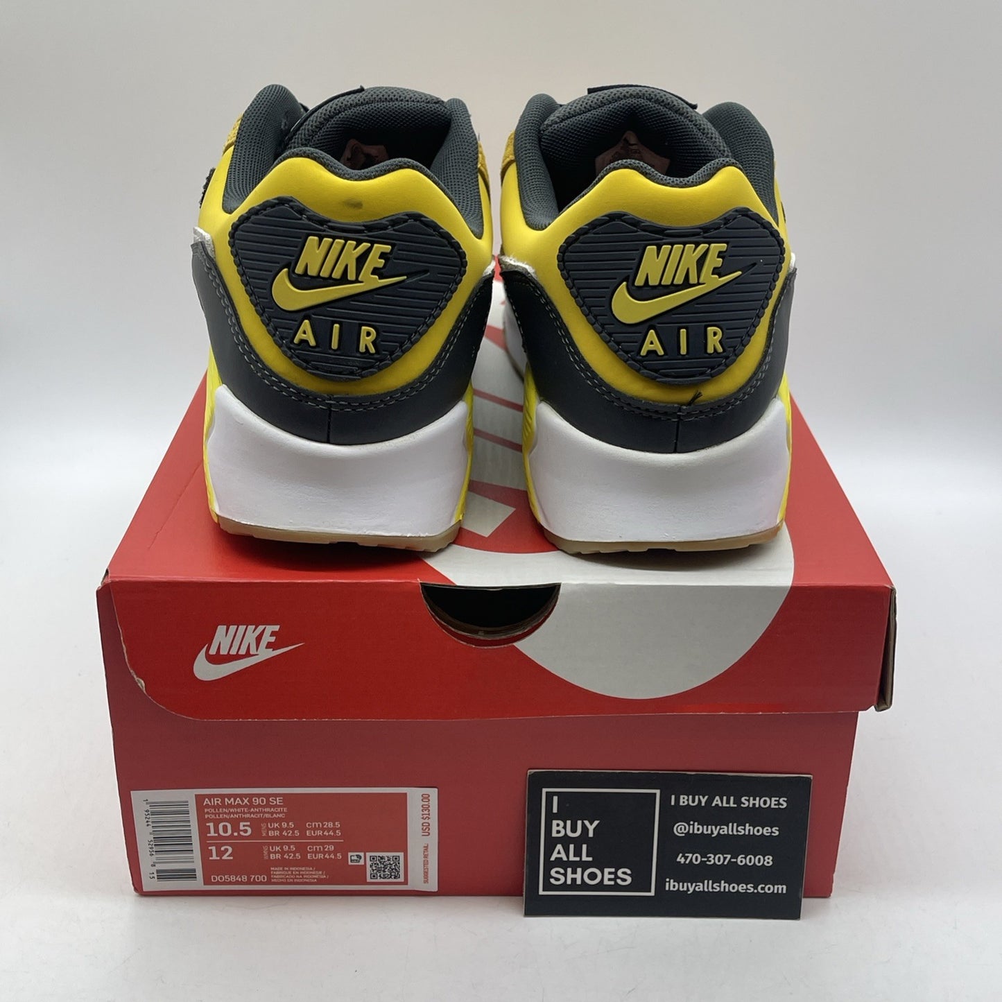Size 10.5 - Nike Air Max 90 SE Go The Extra Smile Yellow Black (DO5848-700)