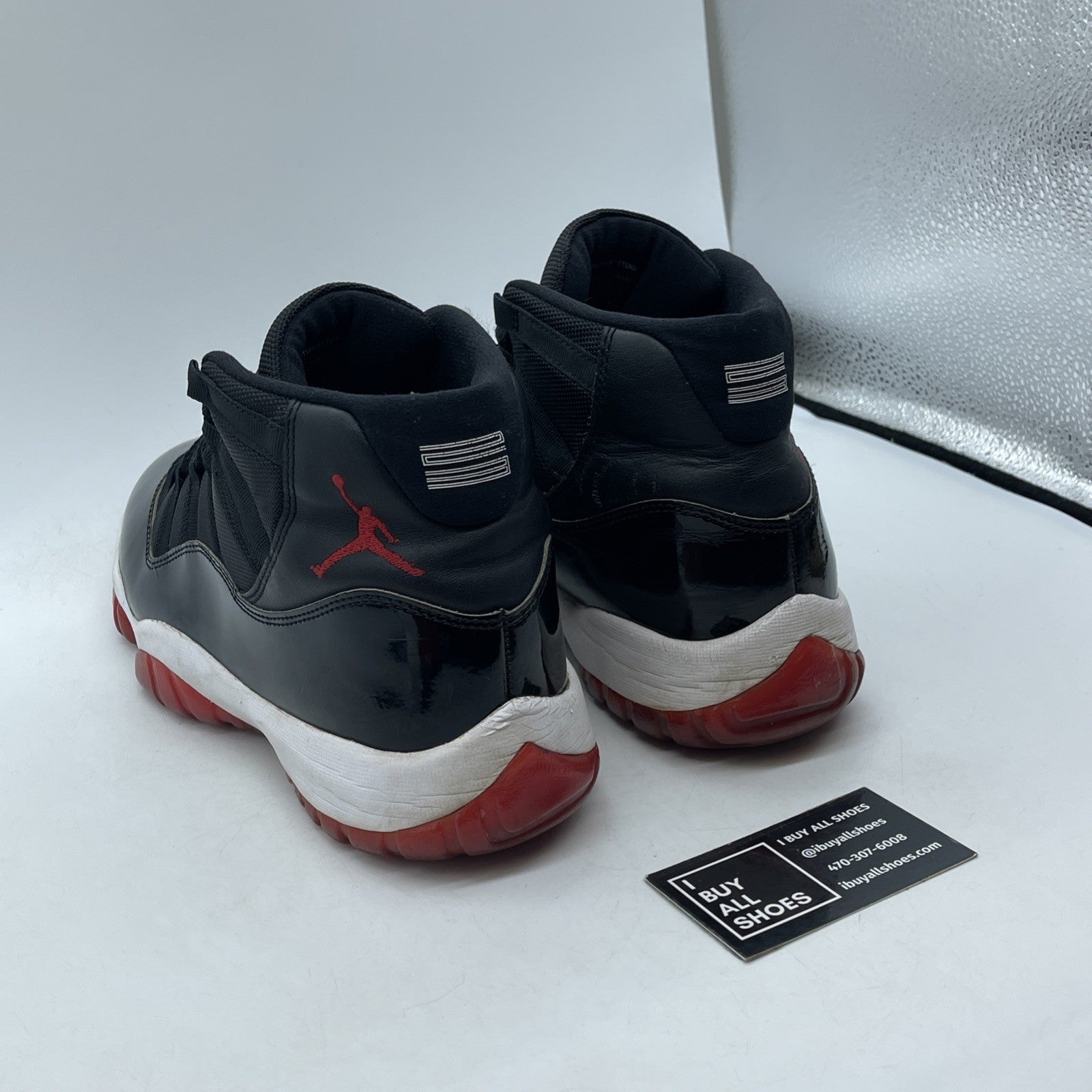 Size 11.5 - Jordan 11 Retro High Bred Black Red Suede Leather (378037-061)