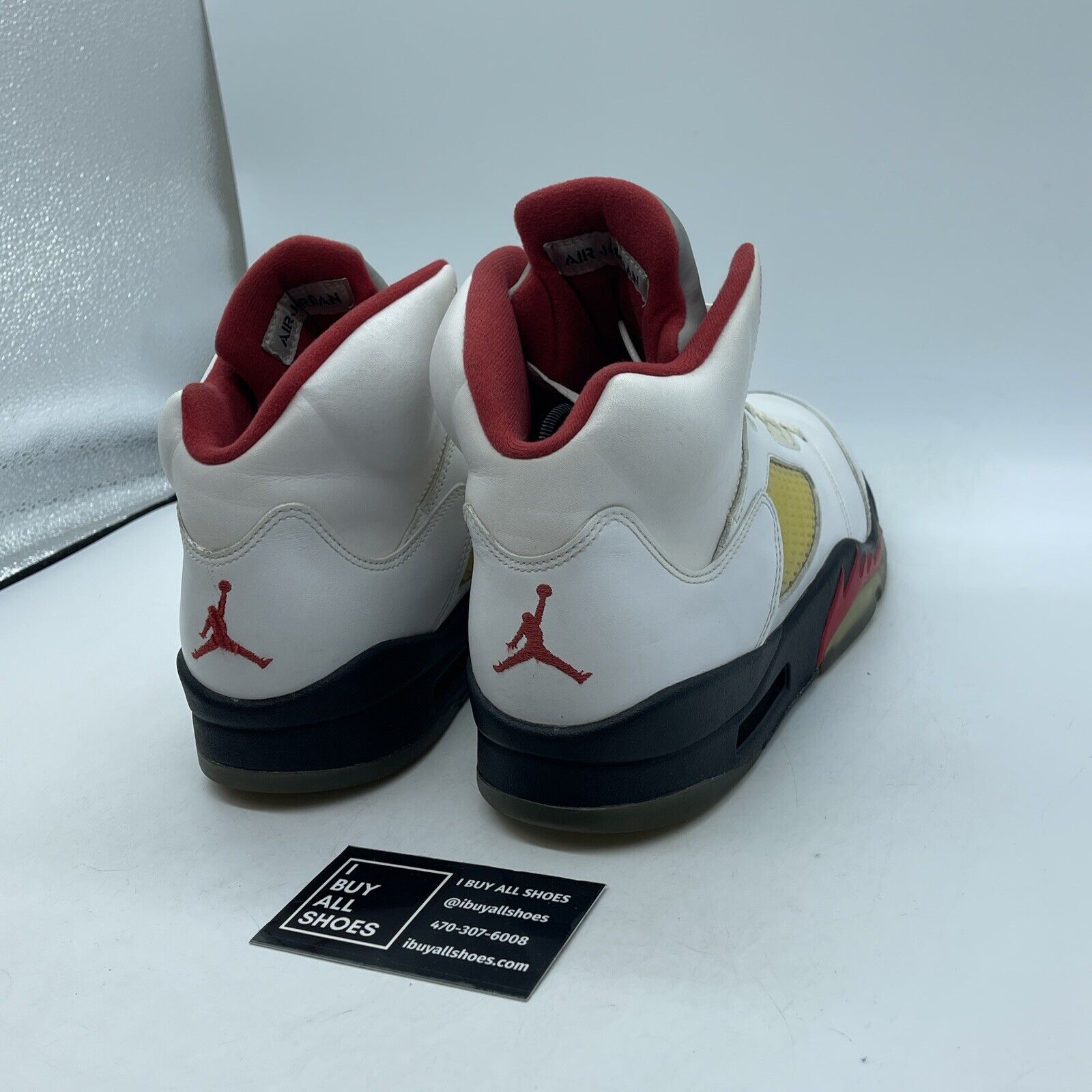 Size 10 - Air Jordan 5 Retro 2013 Fire Red Black White Leather (136027-100)