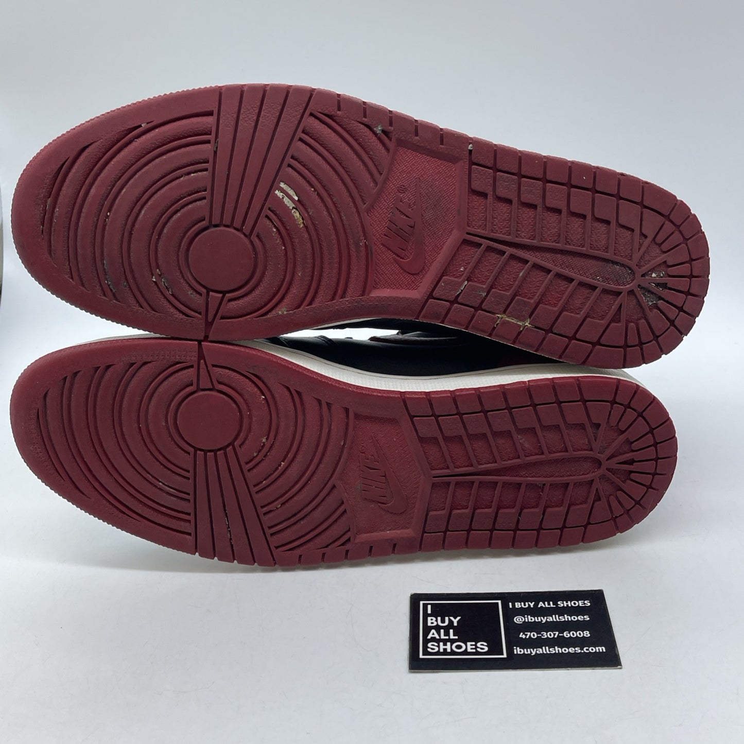 Size 12 - Jordan 1 Retro OG High Banned, Bred Black Red Leather (555088-001)