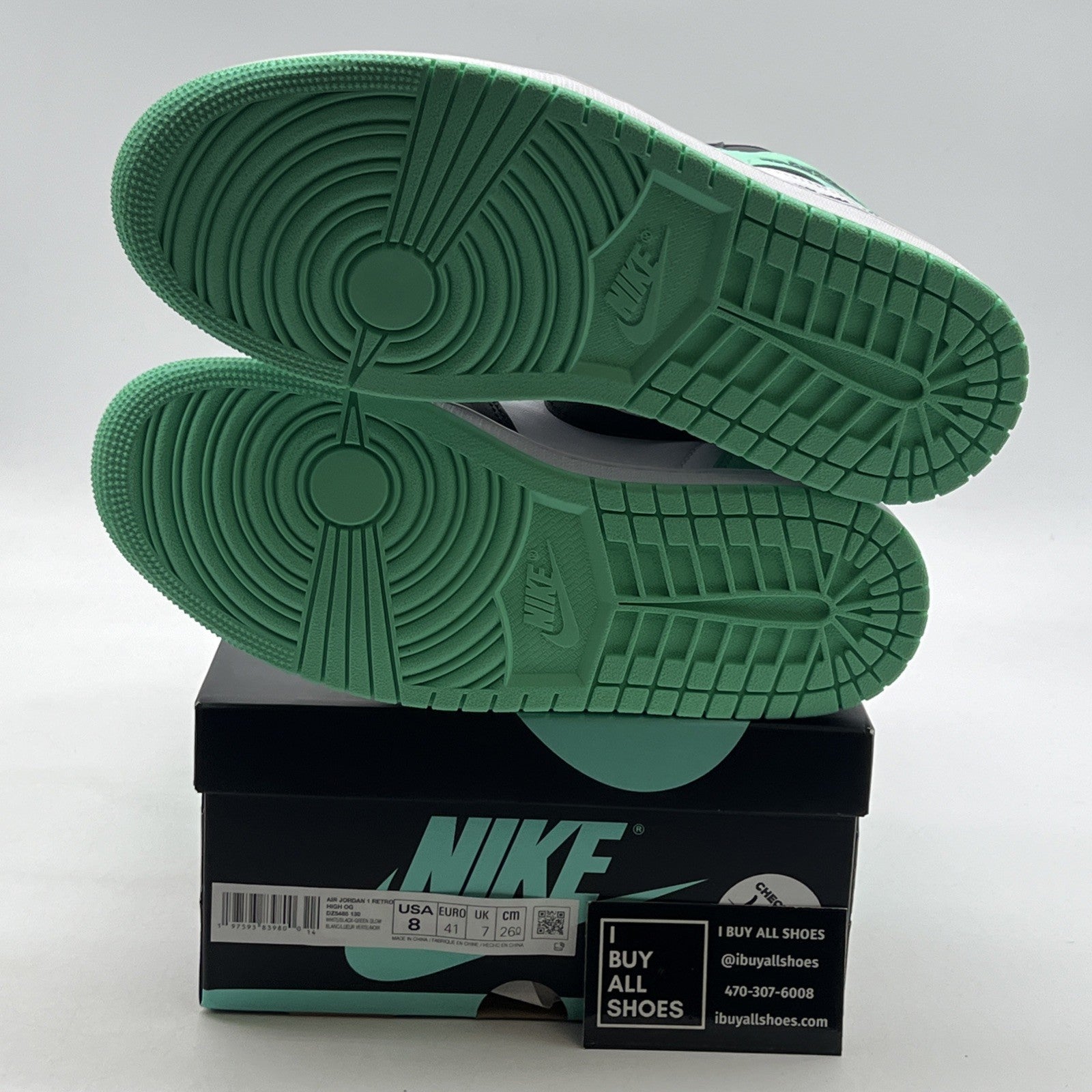 Size 8 - Air Jordan 1 Retro OG High Green Glow (DZ5485-130)