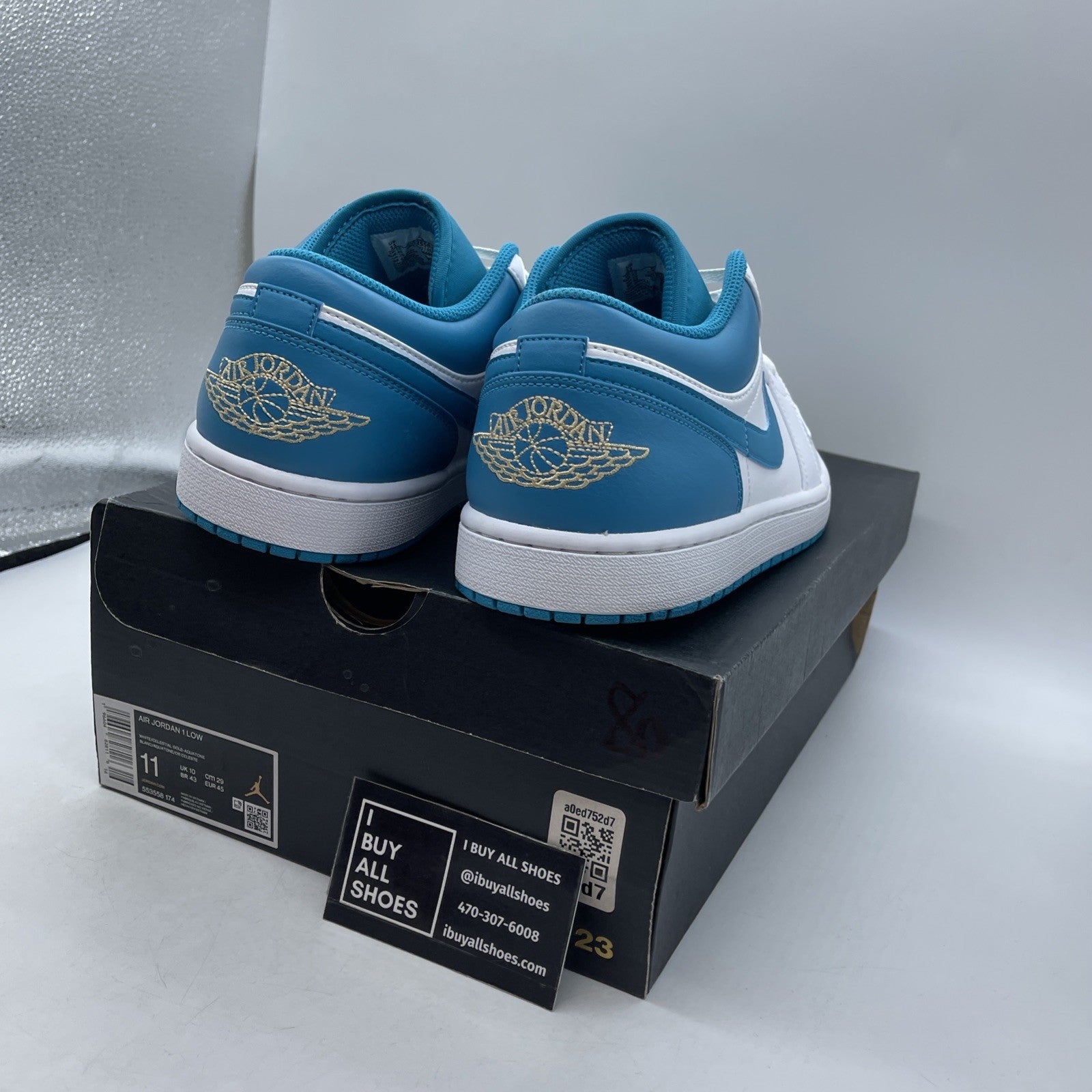 Size 11 - Air Jordan 1 Low Aquatone (553558-174)