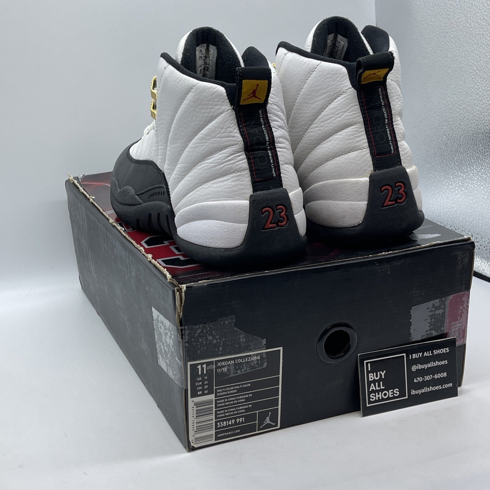 Size 11 - Air Jordan 12 Retro Countdown Pack White Black Suede (130690-109)