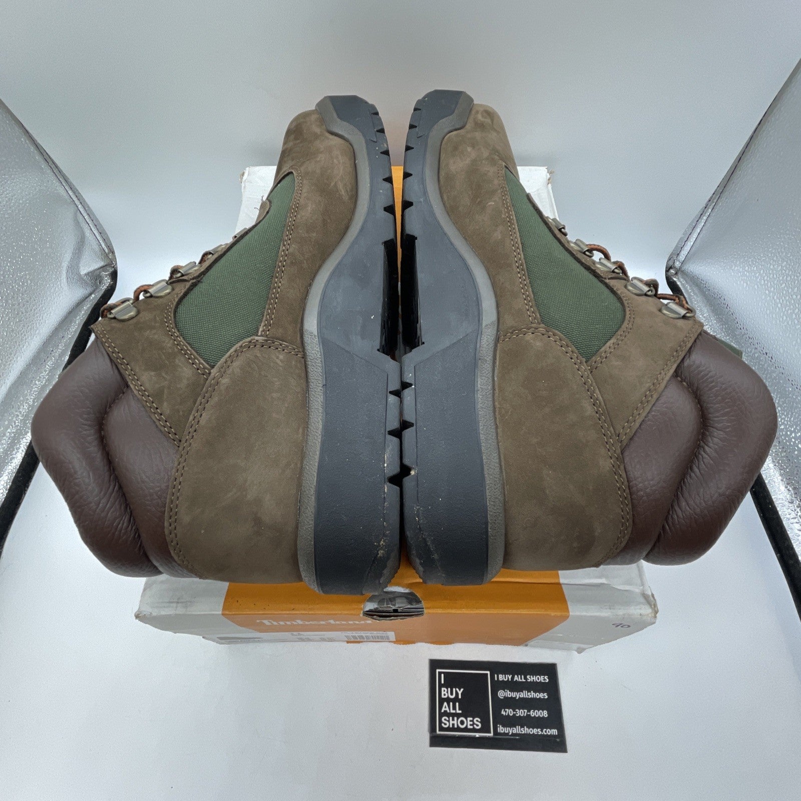 Size 11 - TIMBERLAND WATERPROOF FIELD BOOT BROWN OLIVE  BEEF BROCCOLI NUBUCK LOW