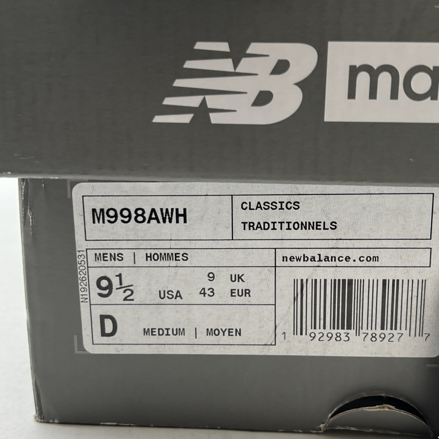 Size 9.5 - New Balance 998 Made in the USA Purple Croc (M998AWH)