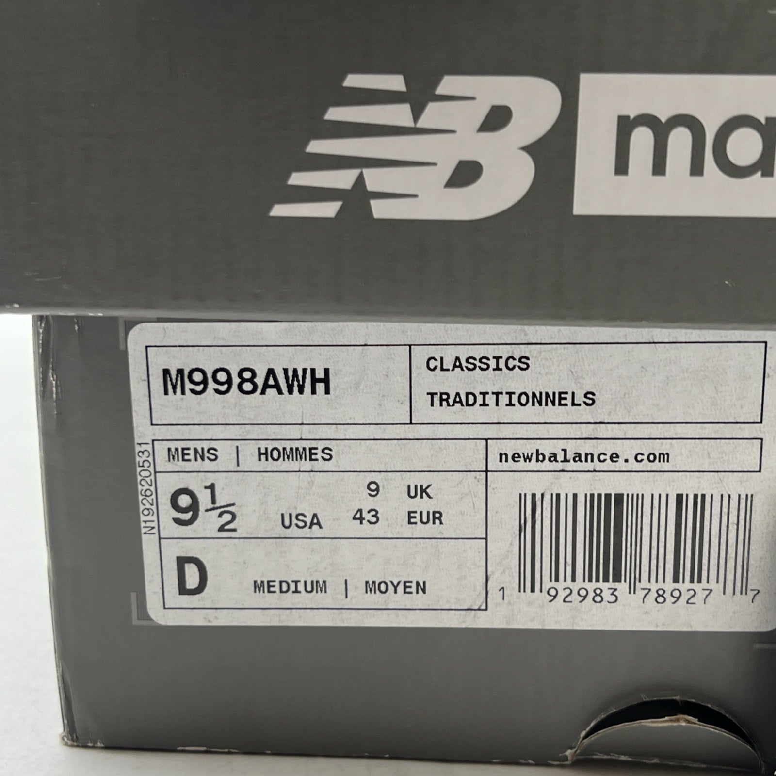Size 9.5 - New Balance 998 Made in the USA Purple Croc (M998AWH)