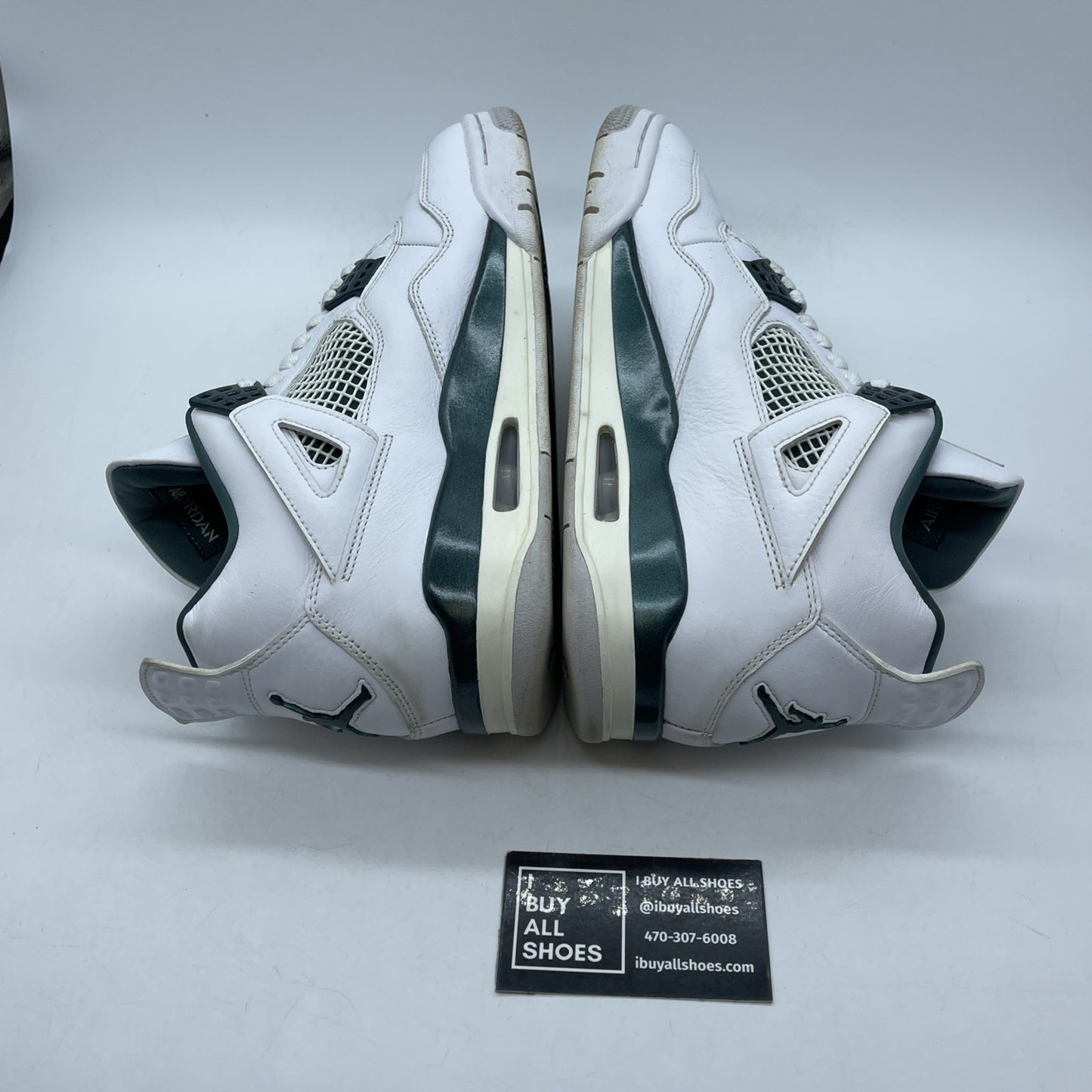 Size 9.5 - Air Jordan 4 Retro Oxidized Green White Leather (FQ8138-103)
