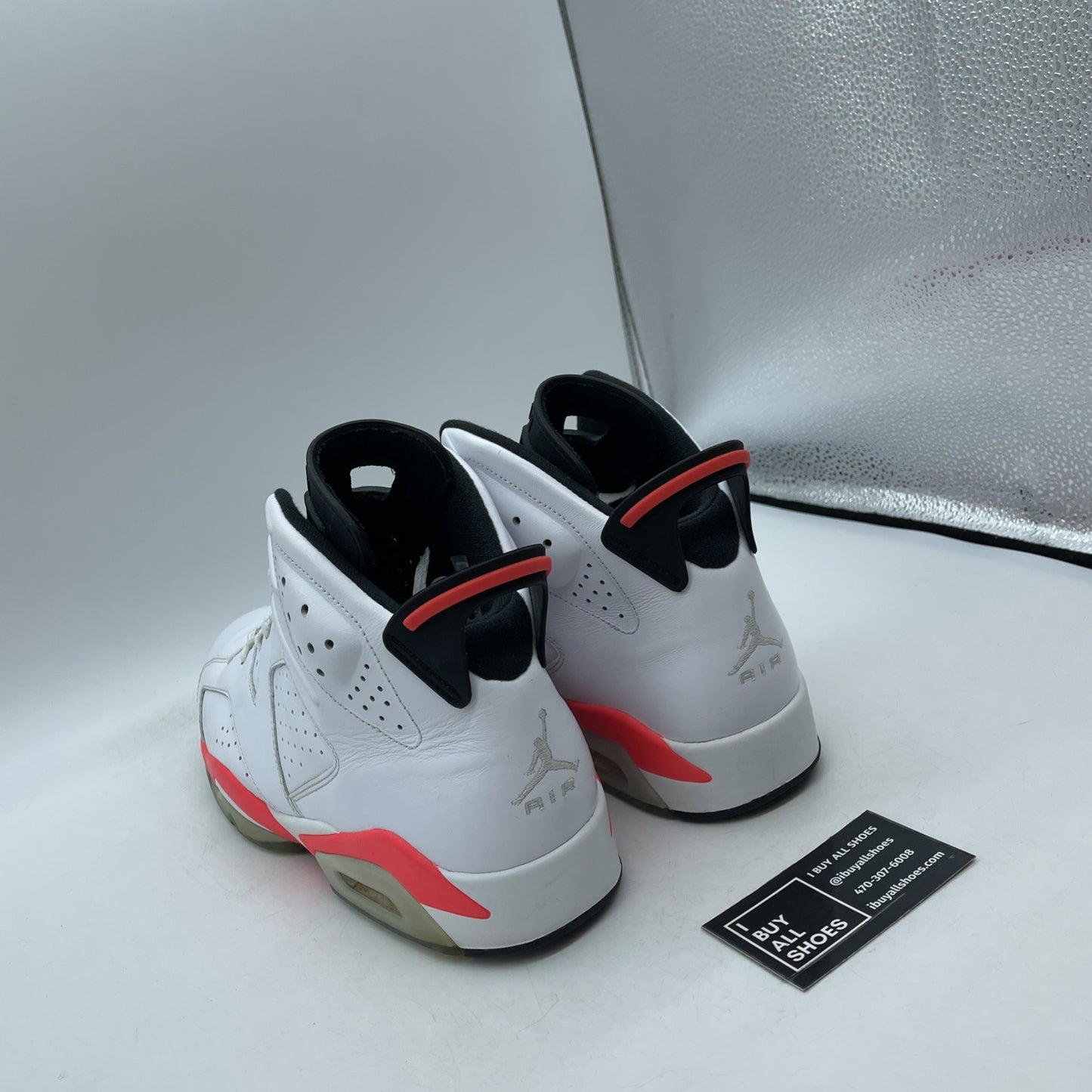 Size 12 - Air Jordan 6 Retro 2014 White Infrared Pink Leather (384664-123)