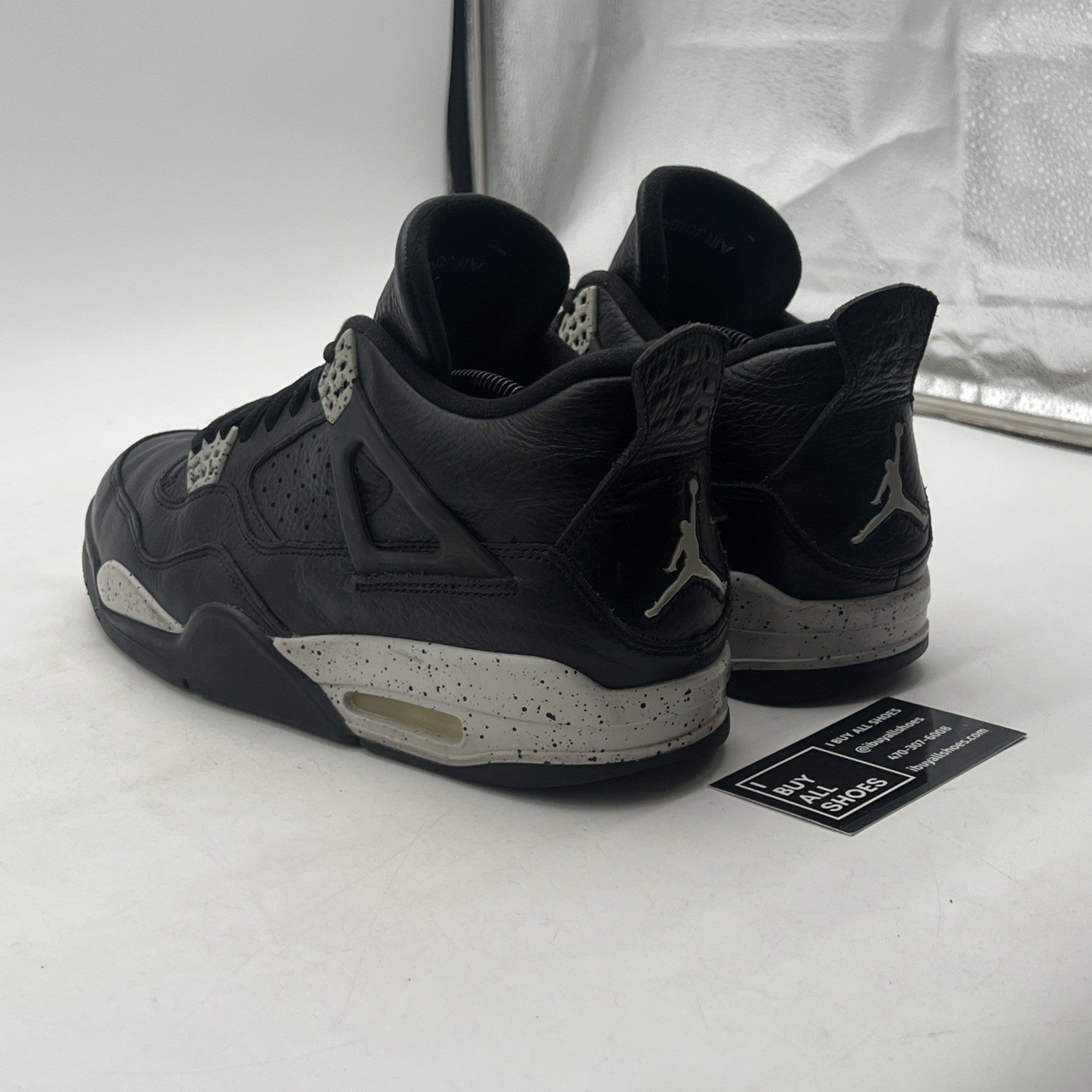 Size 10.5 - Air Jordan 4 Retro LS oreo 2015 (314254-003)