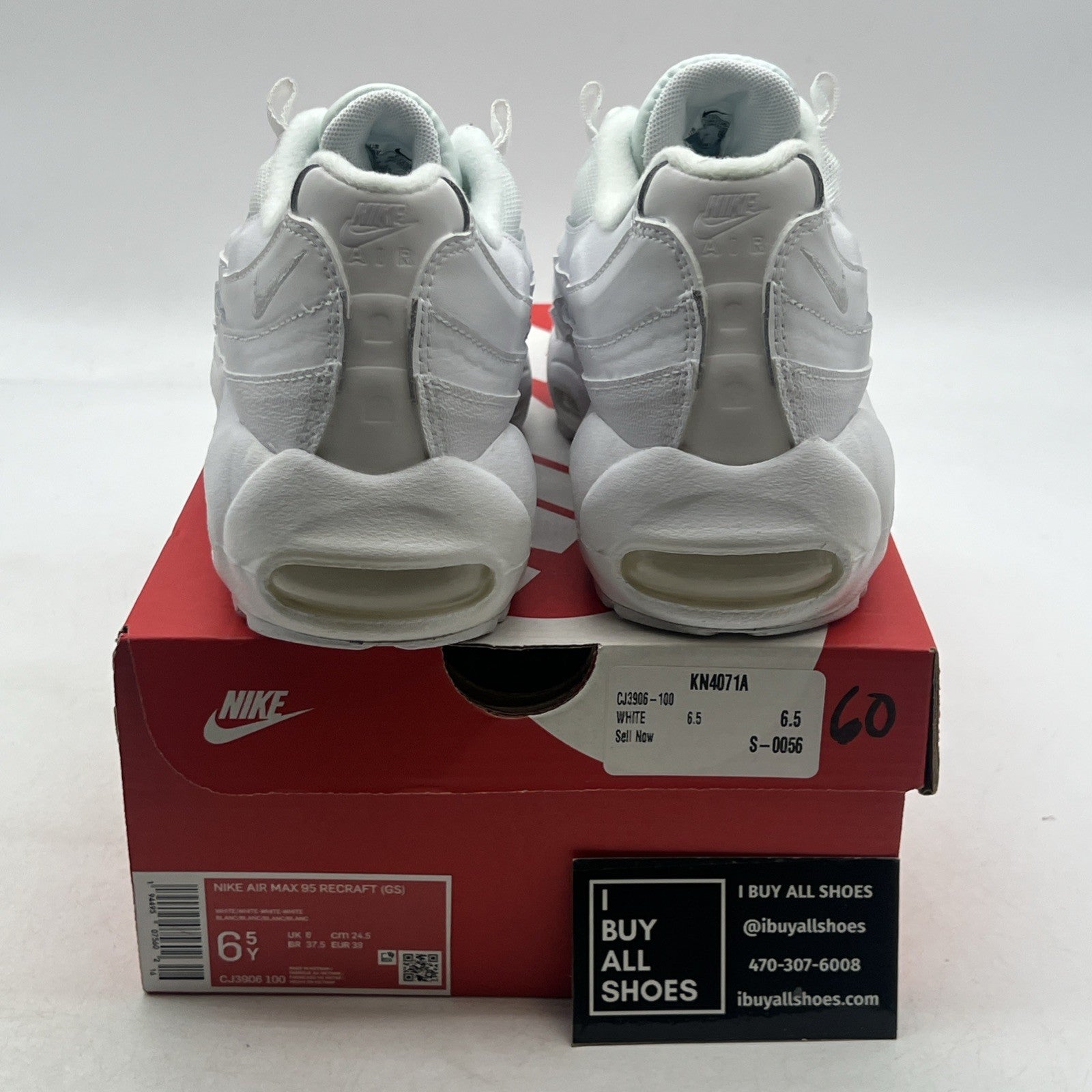 Size 6.5Y - Nike Air Max 95 Essential White Silver (CJ3906-100)
