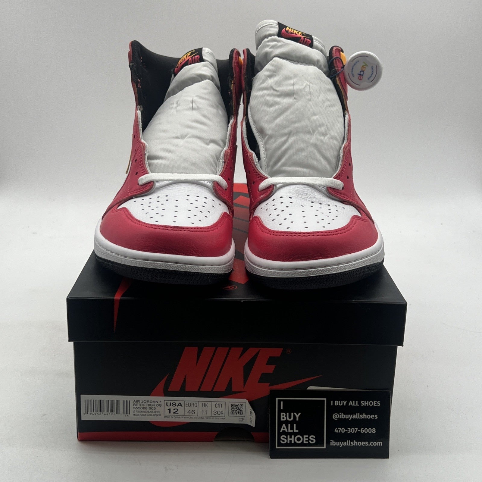 Size 12 - Air Jordan 1 Retro High OG Light Fusion Red 2021 (555088-603)