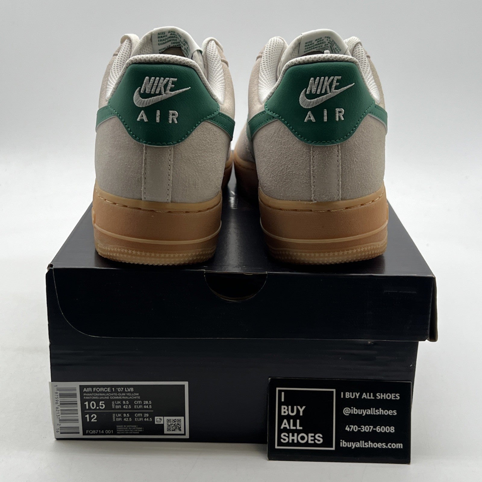 Size 10.5 - Nike Air Force 1 '07 LV8 Gum Pack - Phantom Malachite (FQ8714-001)