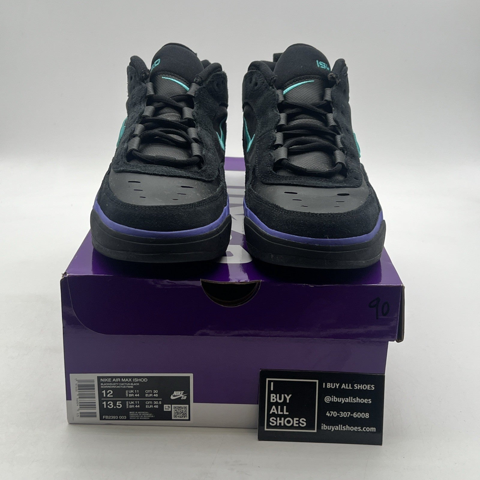 Size 12 - Nike Air Max Ishod Wair SB Black Grape (FB2393-003)