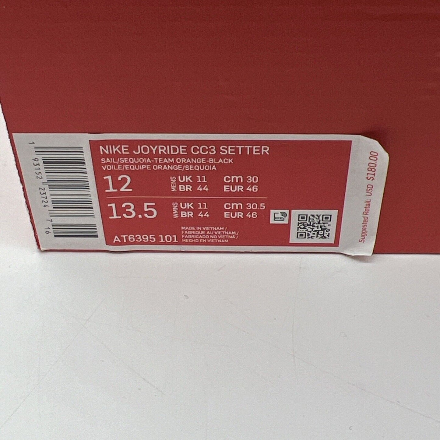 Size 12 - Nike Joyride CC3 Setter Sail Orange Black Brand New OG All