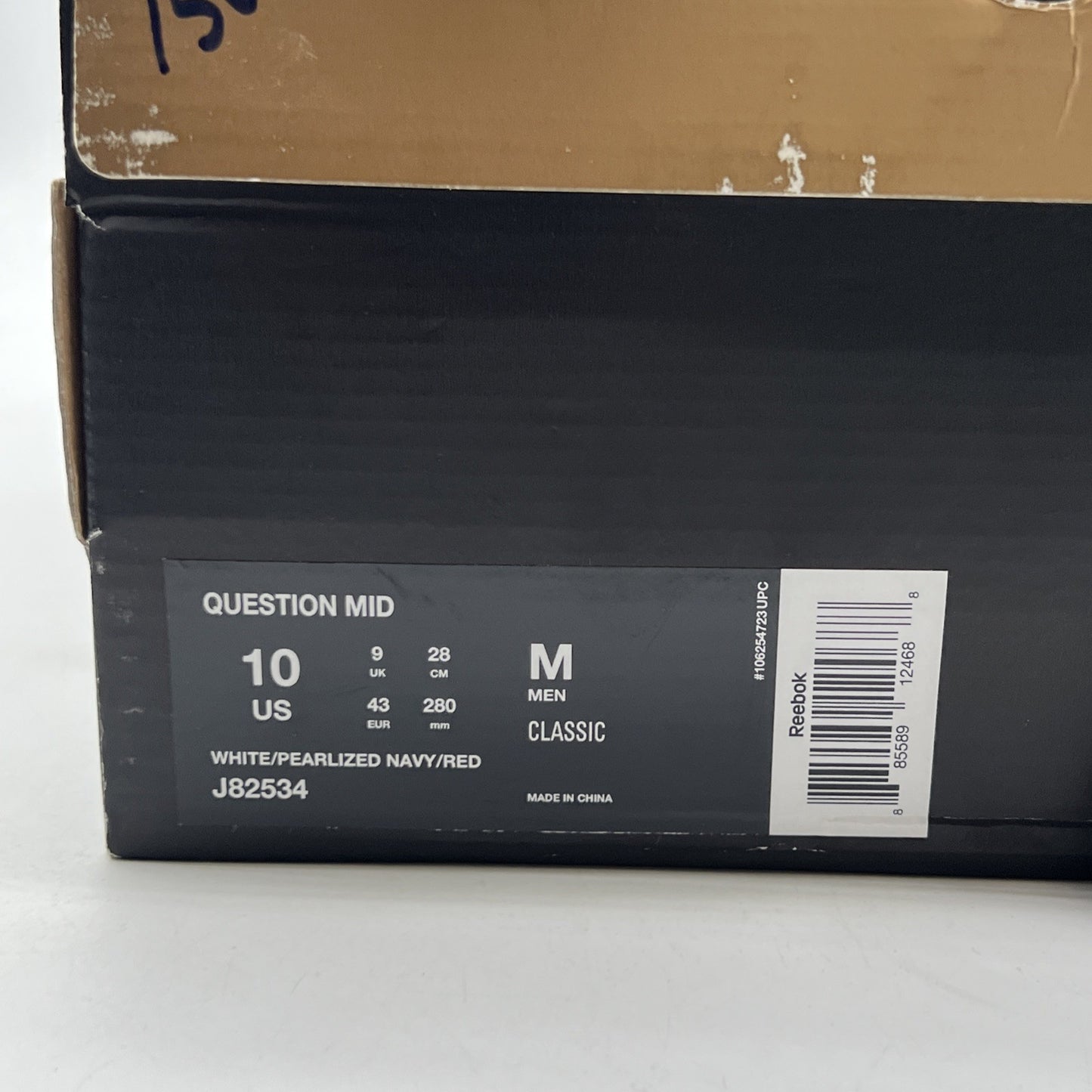 Size 10 - Reebok Question Mid 2016 White (J82534)
