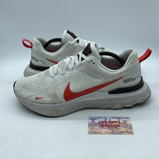 Size 12 - Nike React Infinity Run Flyknit 3 White Light Crimson (DZ3014-100)