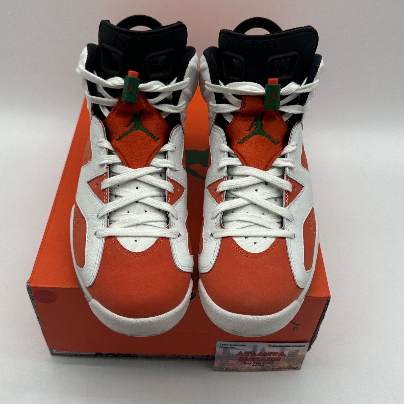 Size 8 - Jordan 6 Retro Like Mike 2017 Orange White Green Suede Leather OG Box