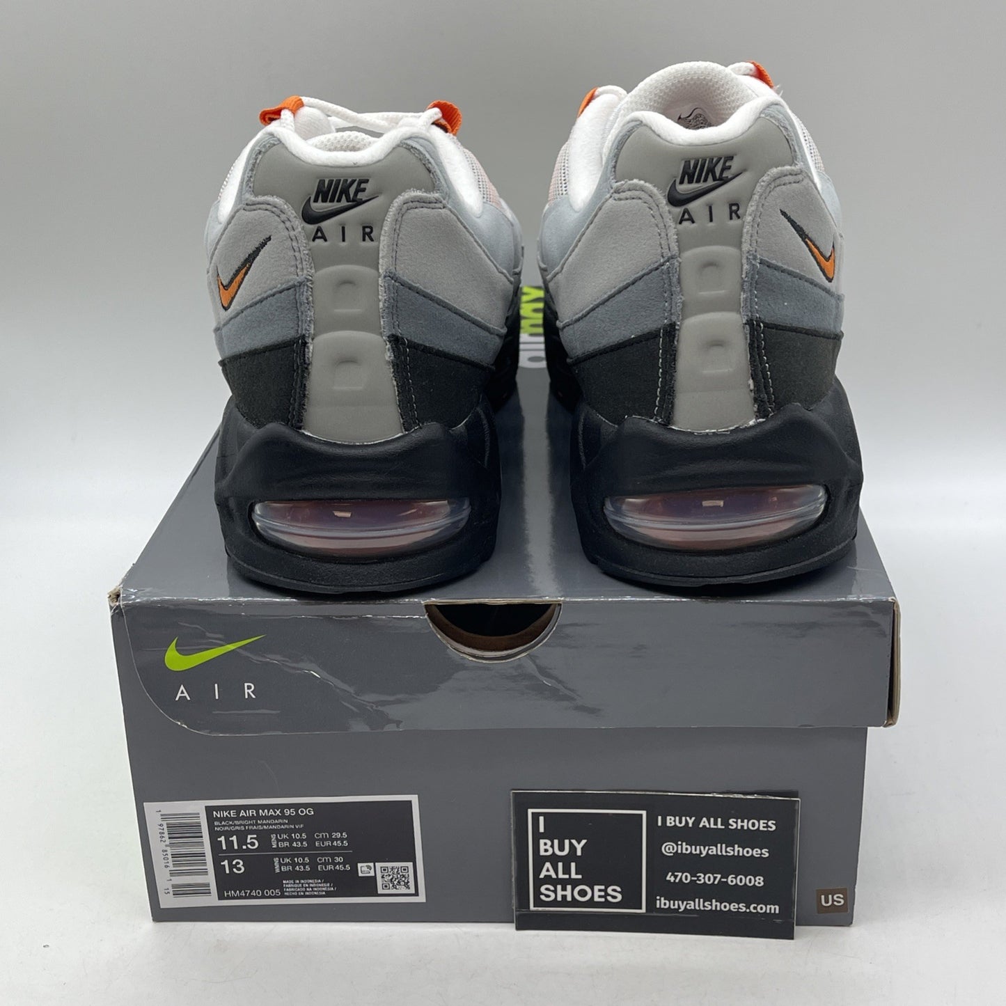 Size 11.5 - Nike Air Max 95 OG Big Bubble Bright Mandarin Orange 2.0 HM4740-101