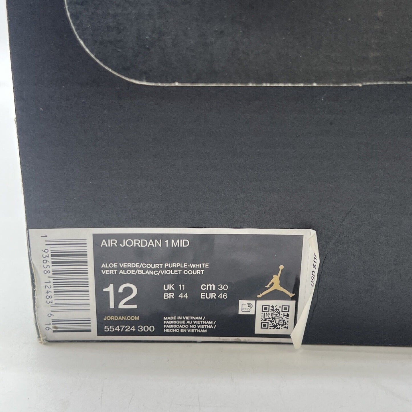 Size 12 - Air Jordan 1 Mid Hulk (554724-300)