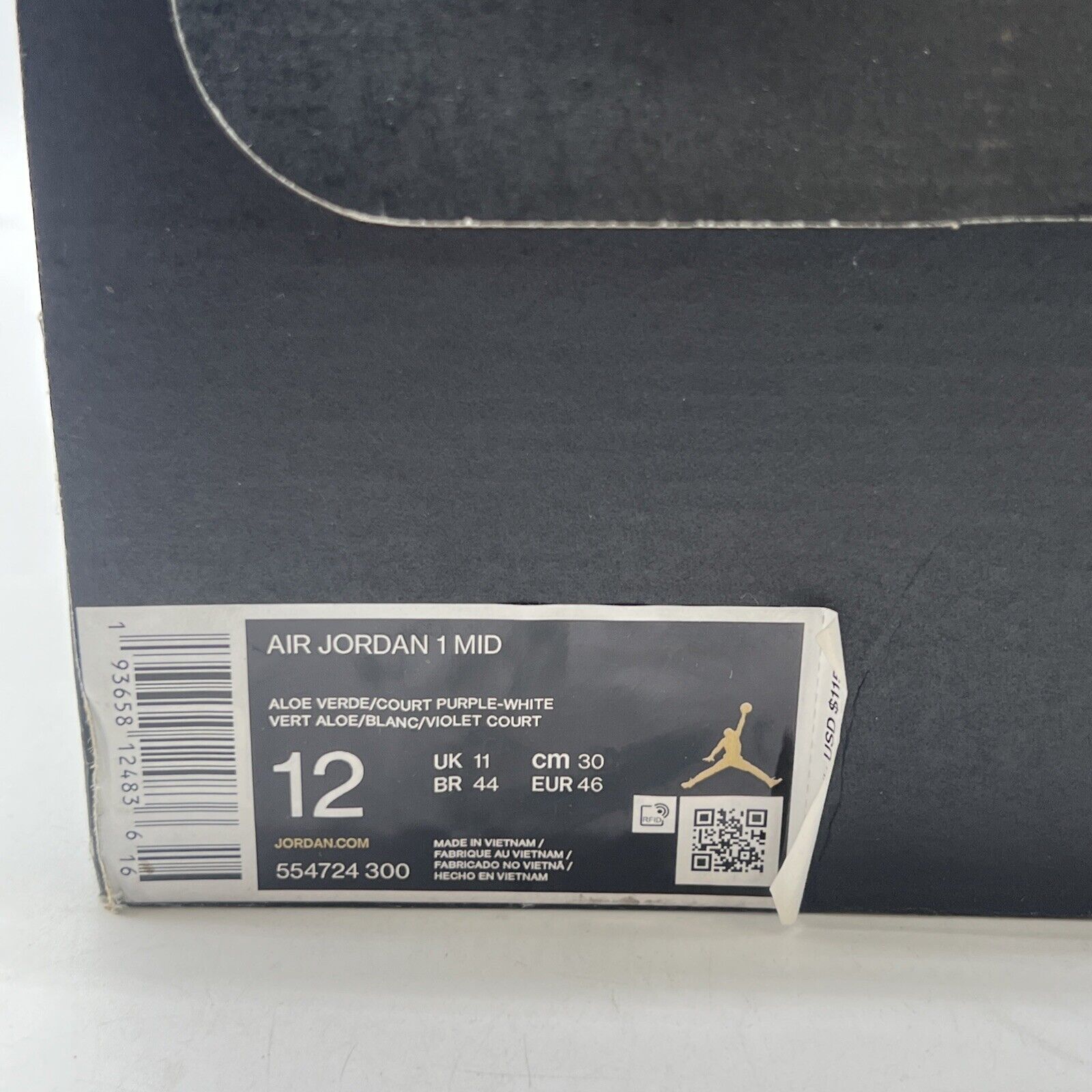 Size 12 - Air Jordan 1 Mid Hulk (554724-300)
