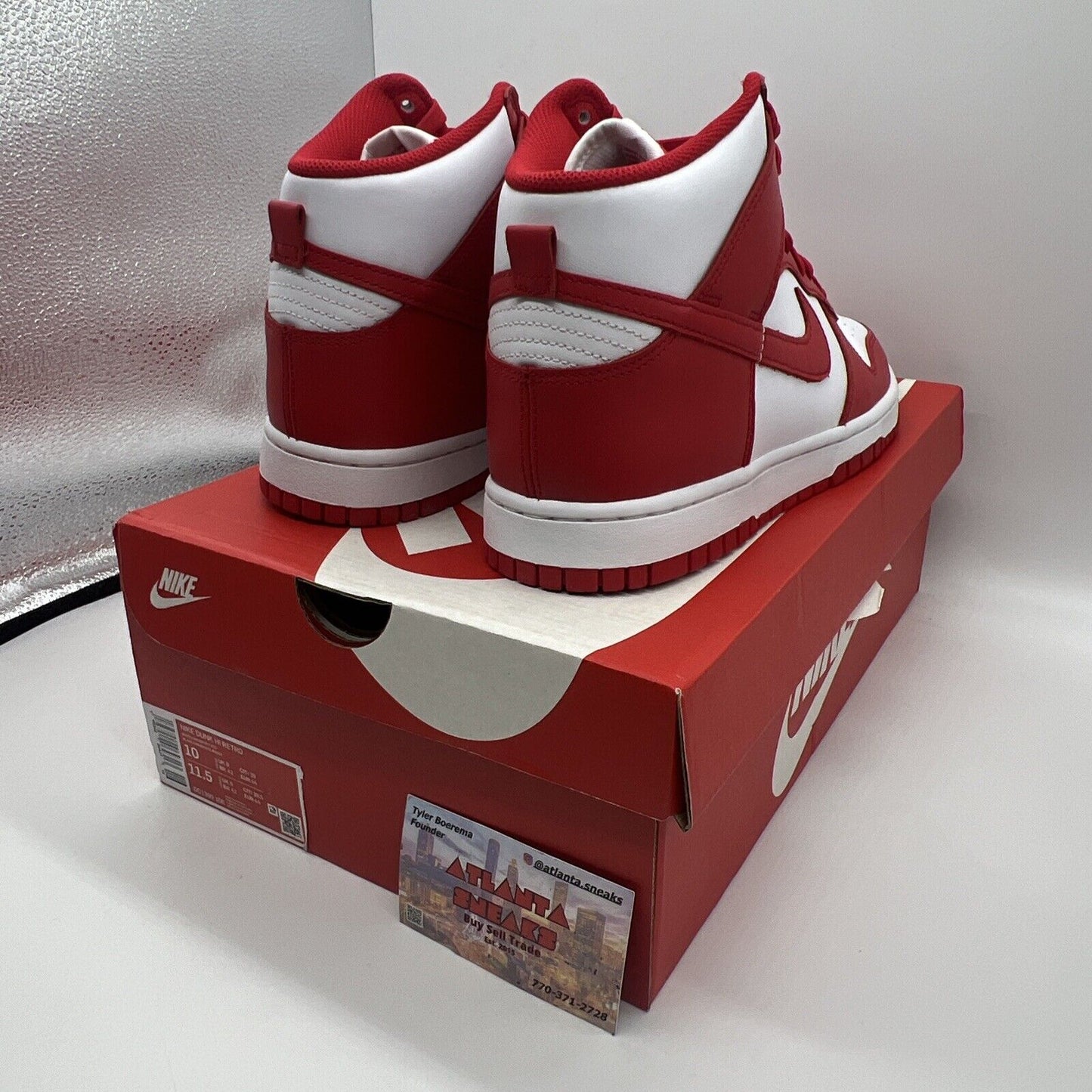 Size 10 - Nike Dunk High University Red Brand New Og All