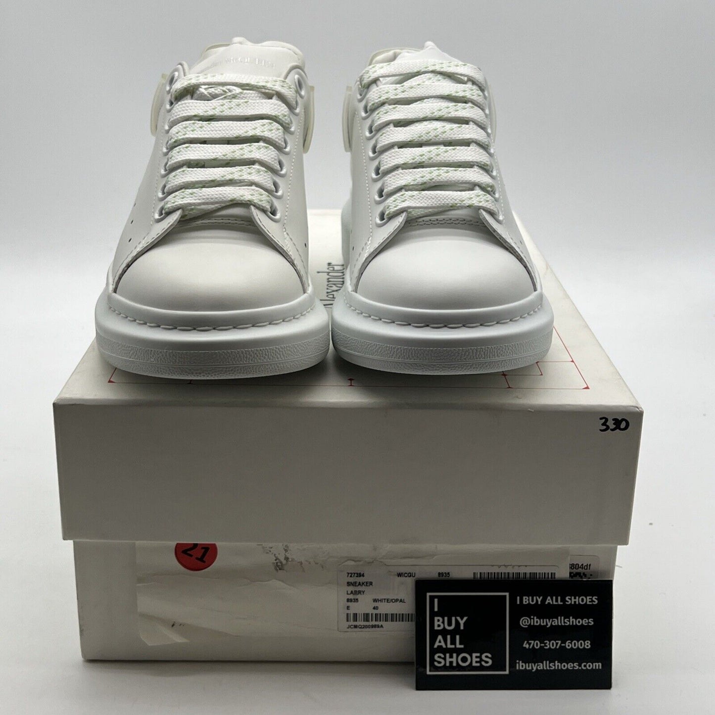 Size 9.5 - Alexander McQueen Men's Oversized Sneakers White/Opal