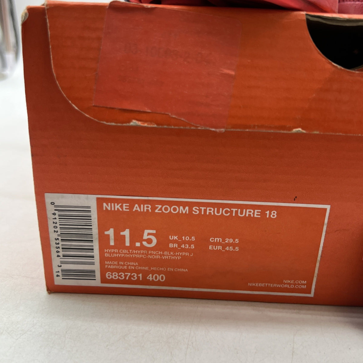 Size 11.5 - Nike Air Zoom Structure 18 Blue Pink (683731-400)