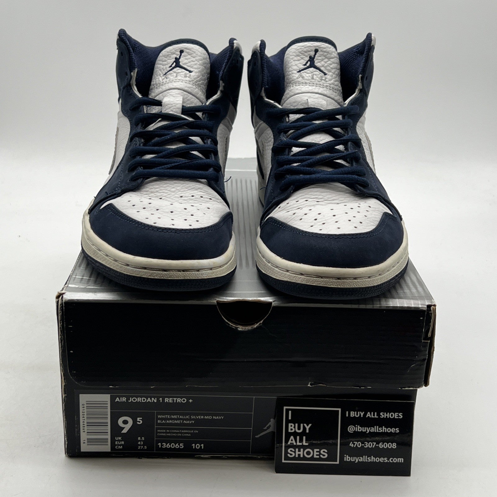 Size 9.5 - Air Jordan 1 Retro + Midnight Navy (136065-101)