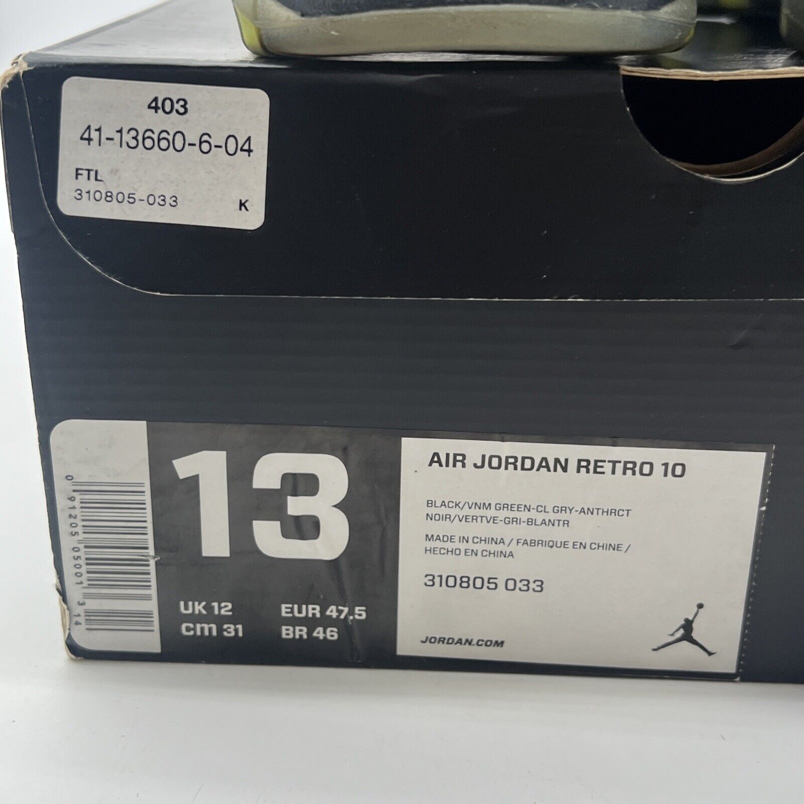 Size 13 - Air Jordan 10 Retro Venom (310805-033)
