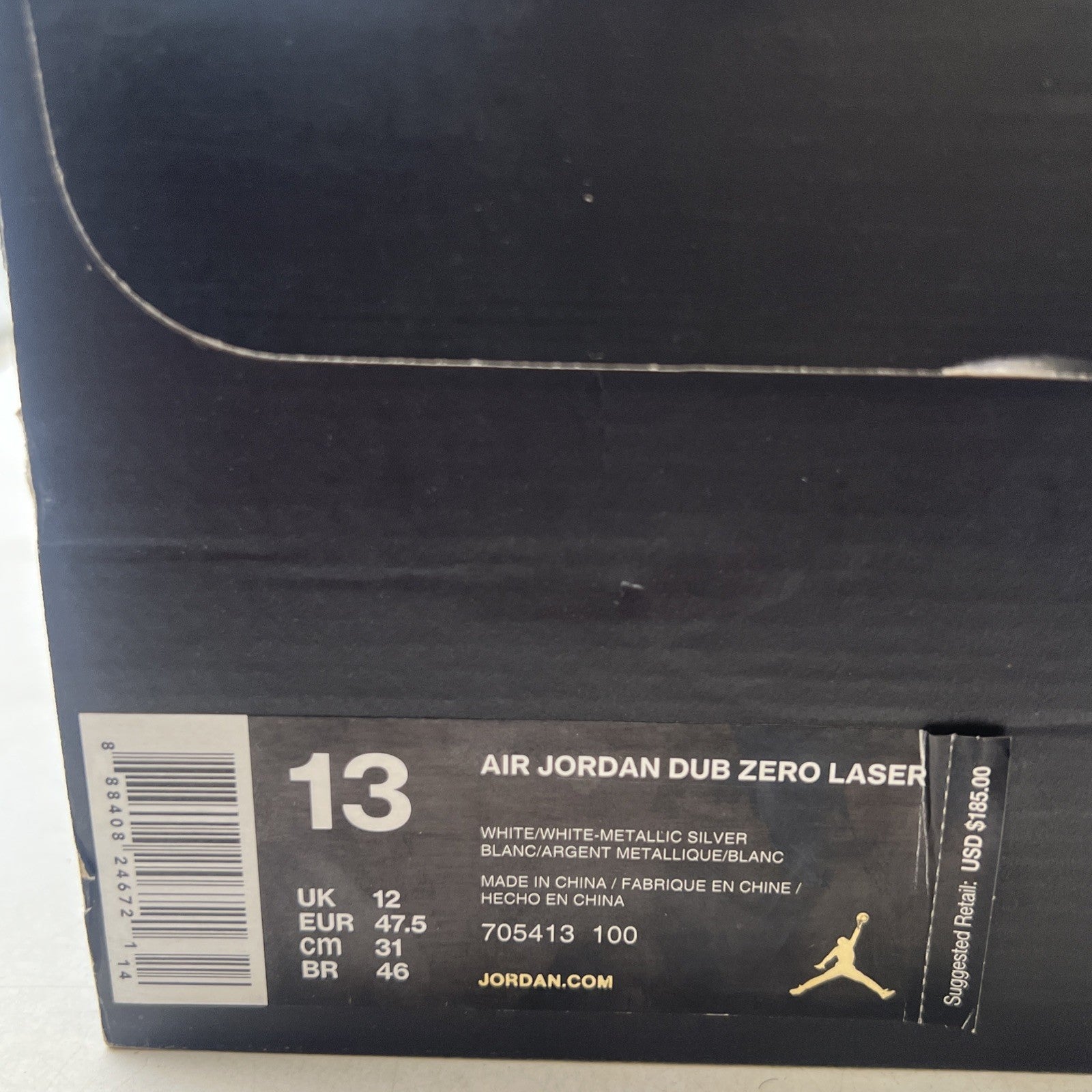 Size 13 - Air Jordan Dub Zero Laser (705413-100)
