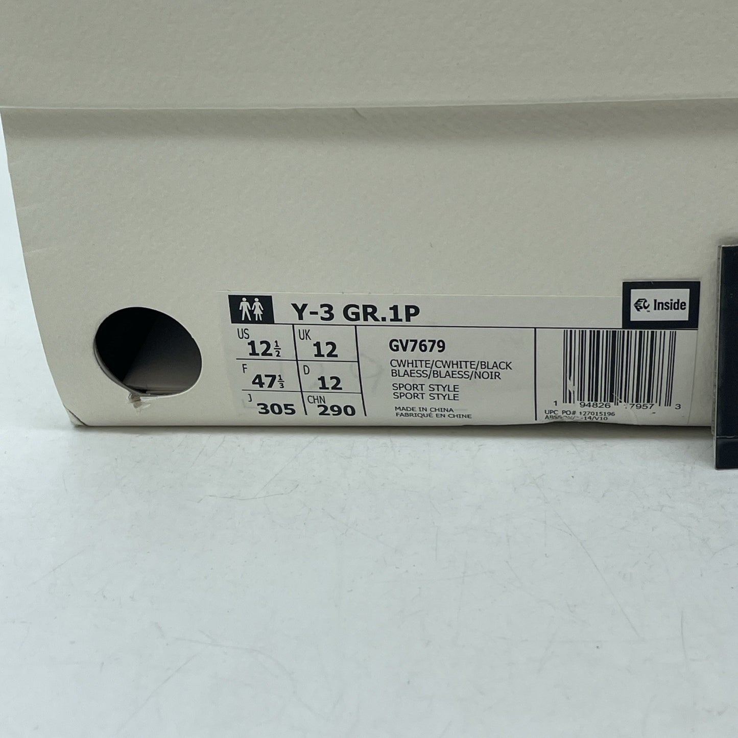 Size 12.5 - Adidas Y-3 GR.1P Core White (GV7679)