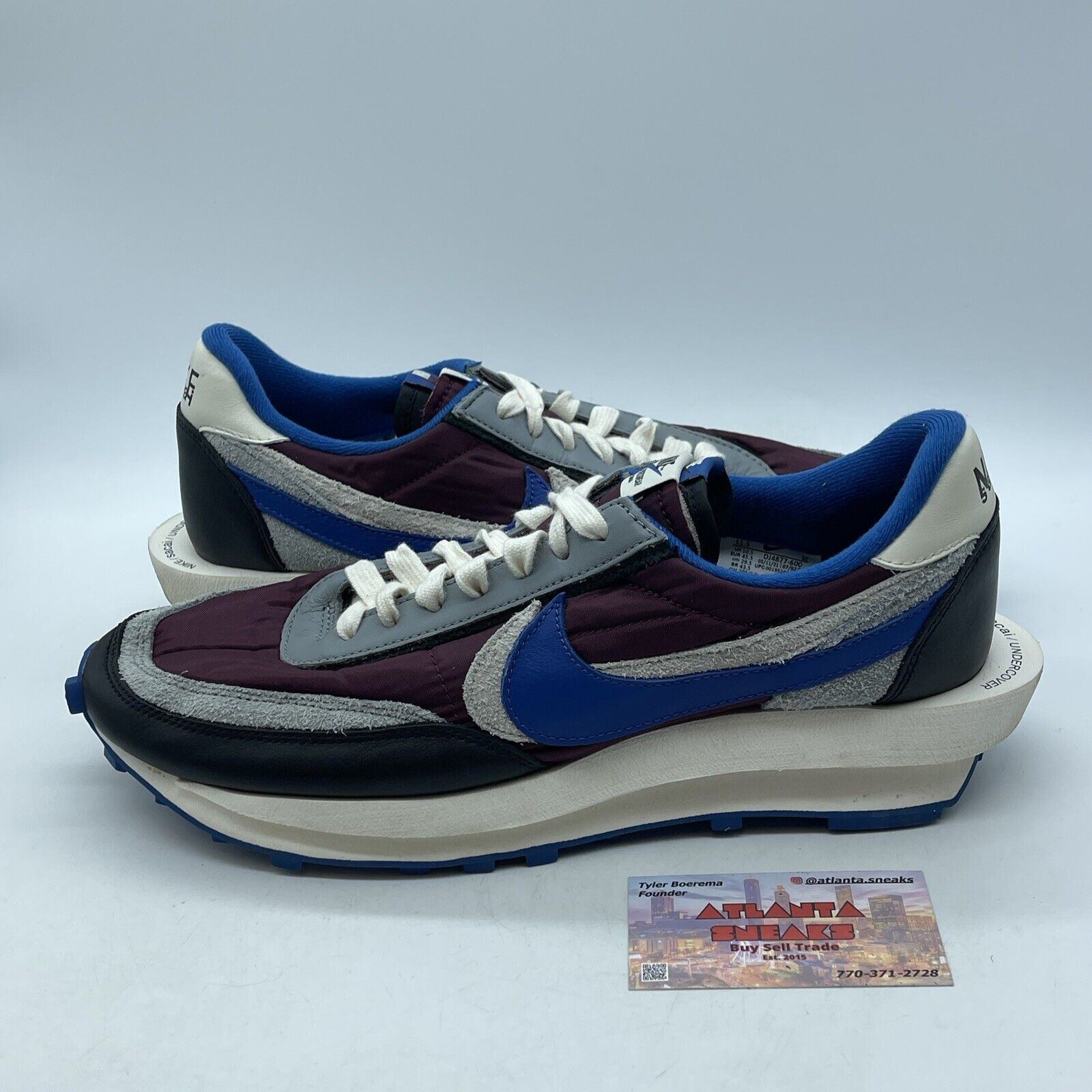 Size 11.5 - Nike sacai x Undercover x LDWaffle Night Maroon Team Royal Suede