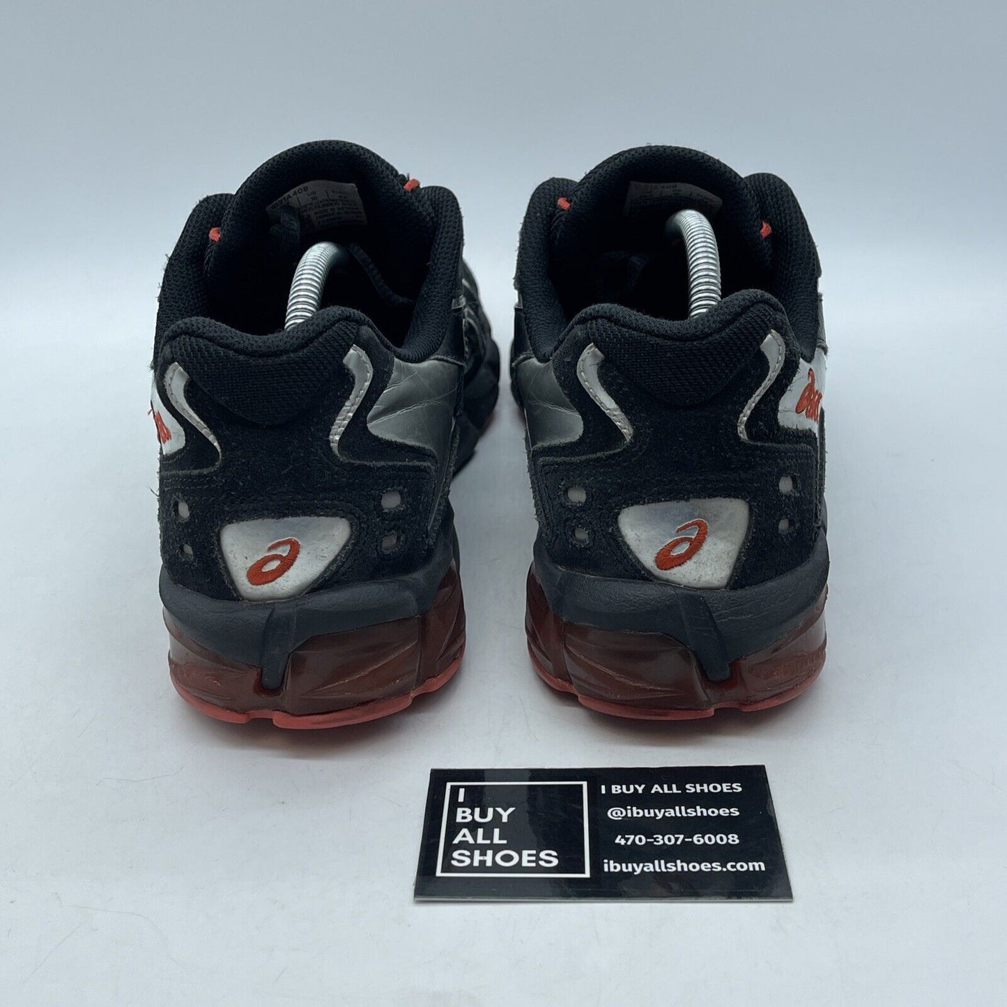 Size 8 - Asics Gel-Kayano V KZN Black Red Silver Suede Leather  (1021A408)