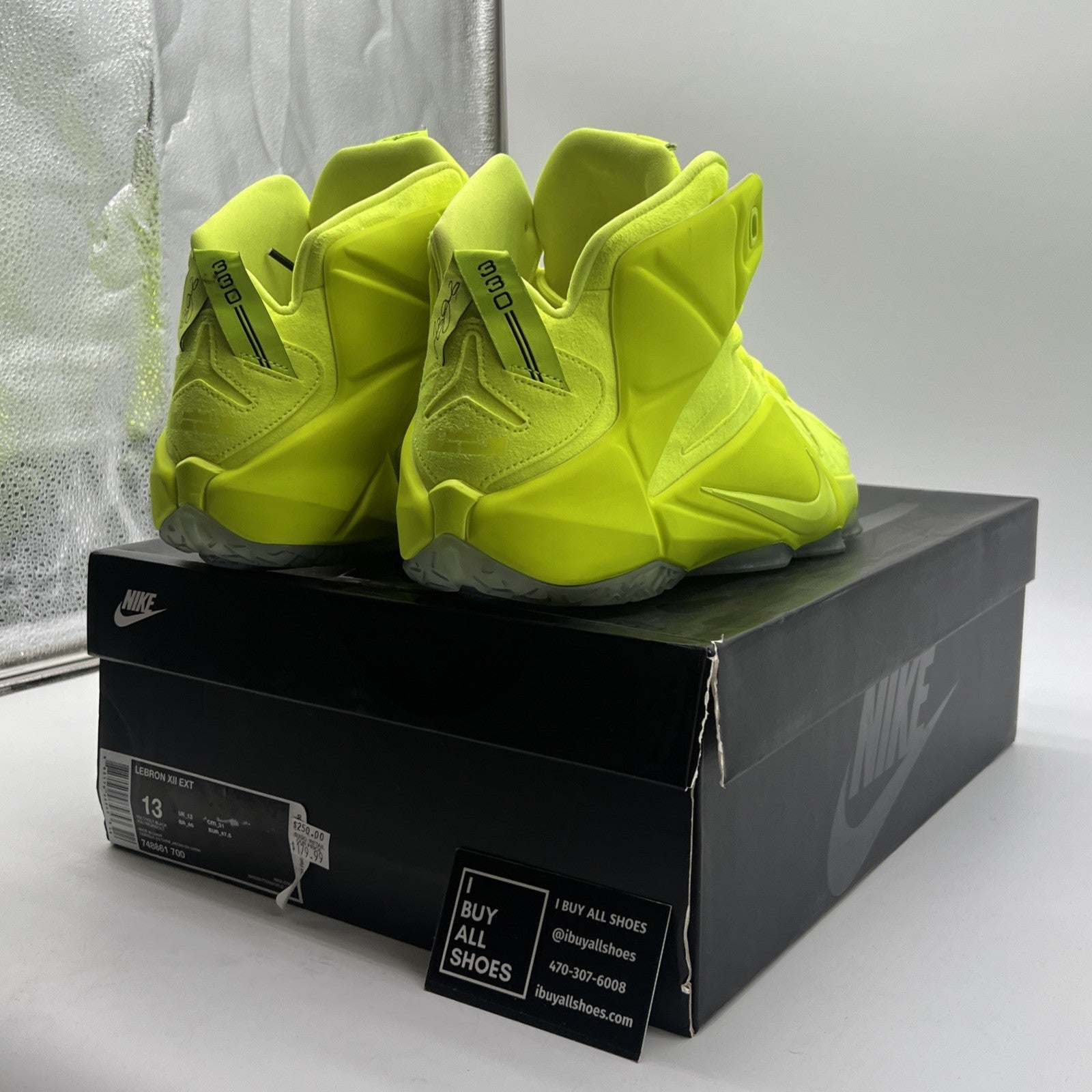 Size 13 - Nike LeBron 12 EXT Tennis Ball (748861-700)