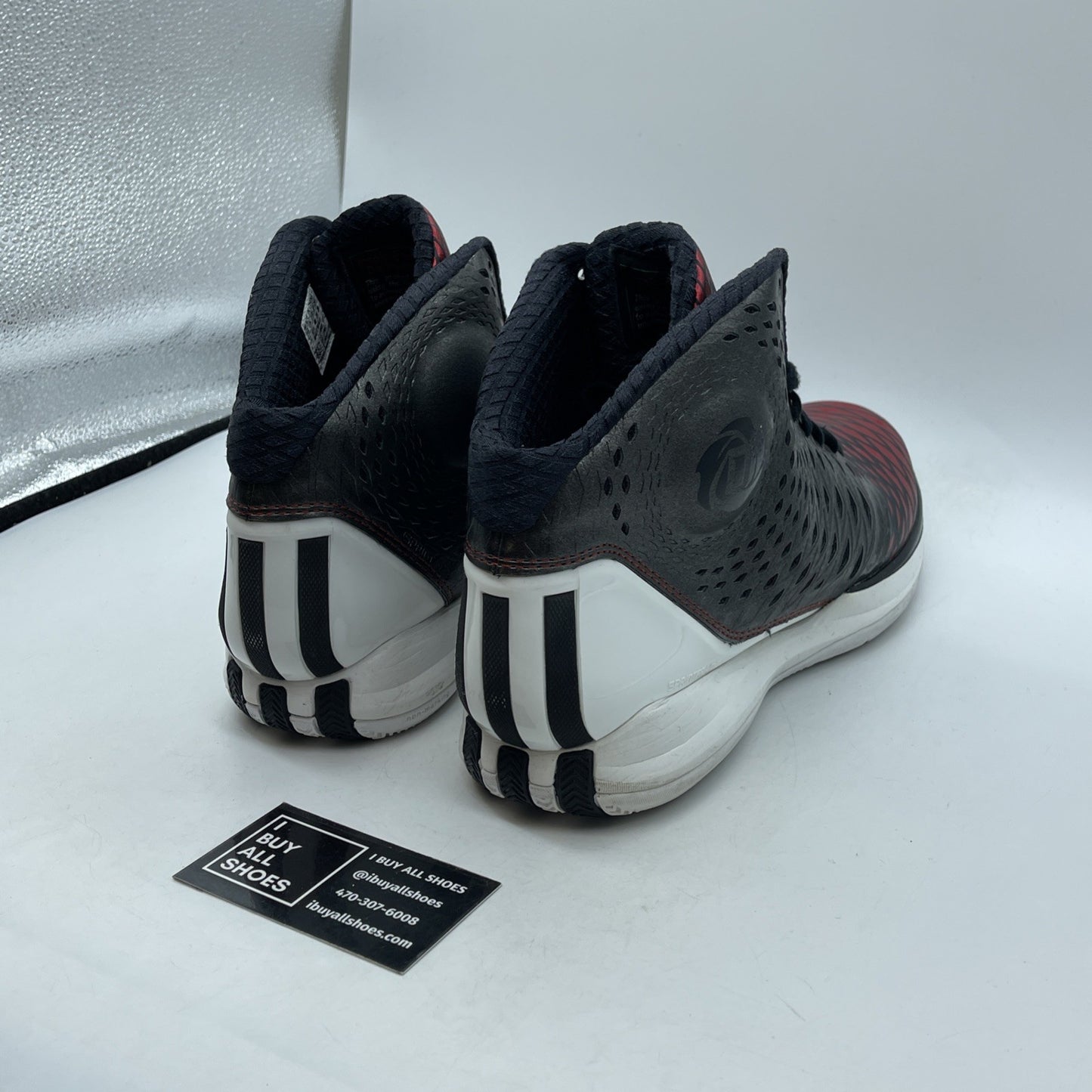 Size 13 - adidas D Rose 3.5 Black Light Scarlet Black Red Leather (G59651)