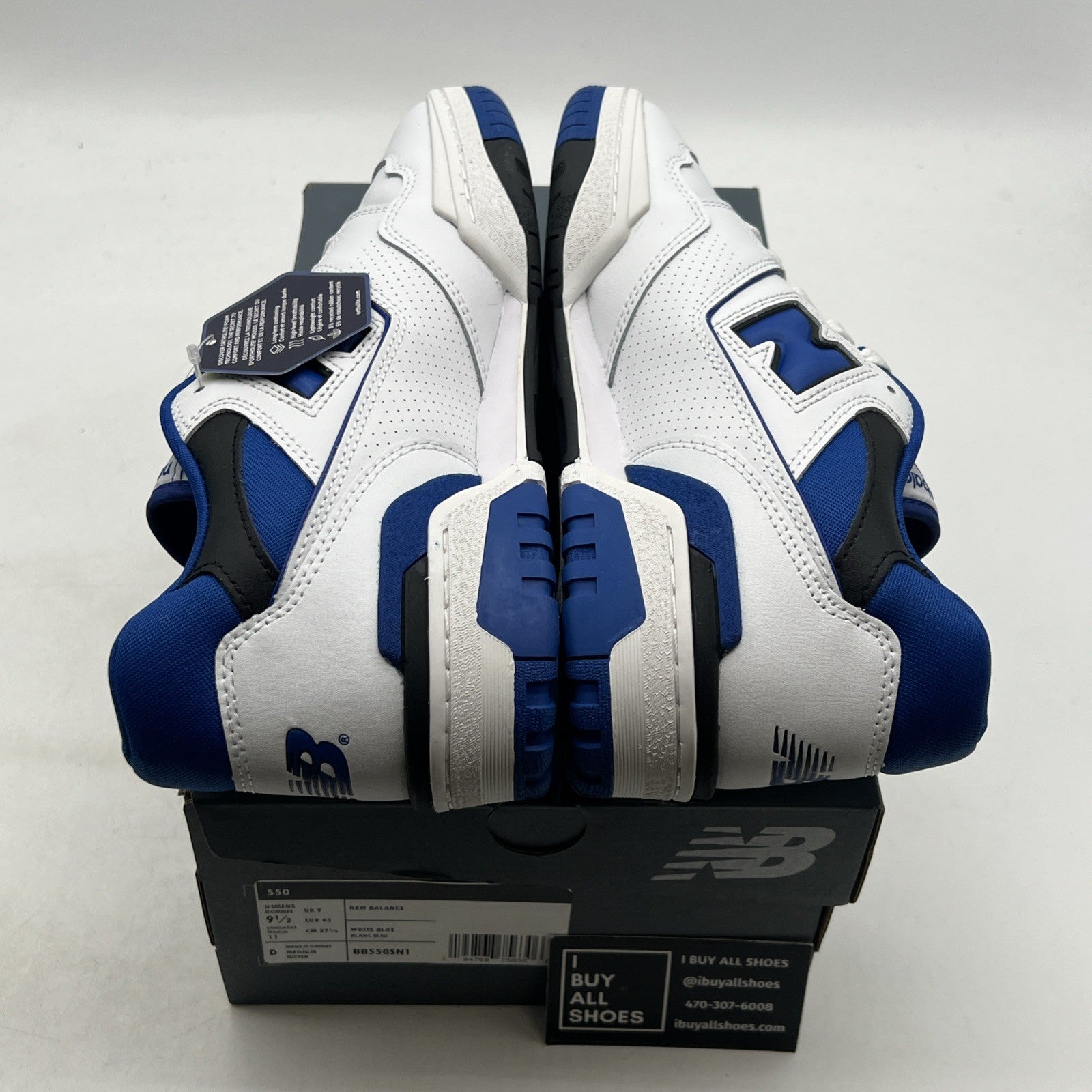 Size 9.5 - New Balance 550 White Team Royal (BB550SN1)
