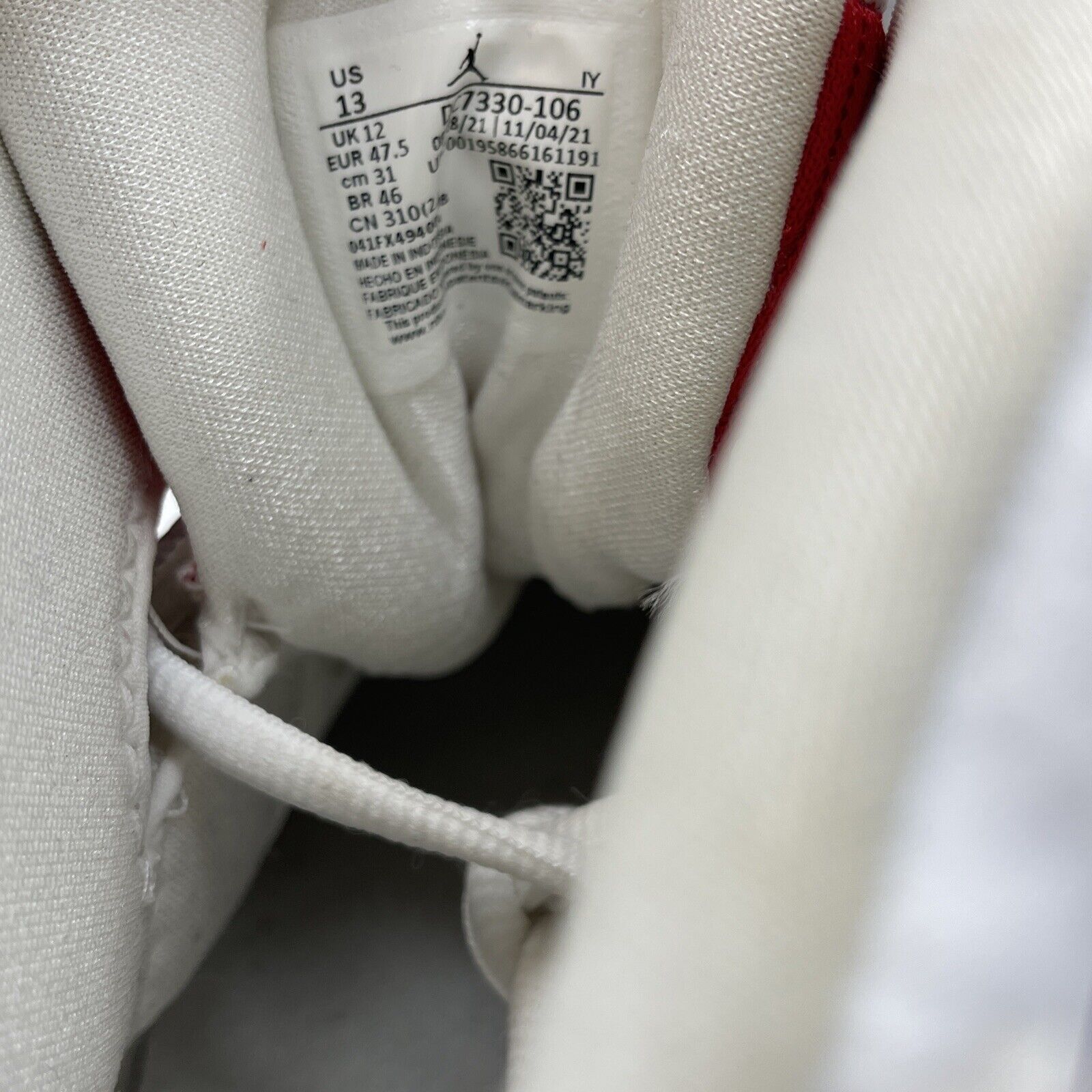Size 13 - Air Jordan 6-17-23 White Grey Fire Red Suede Leather (DC7330-106)