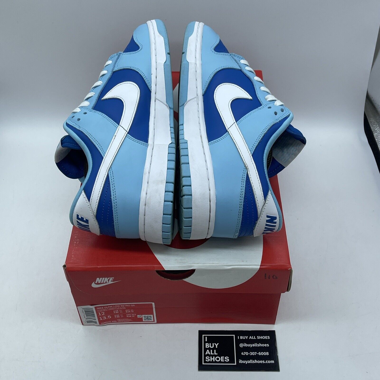 Size 12 - Nike Dunk Low Retro QS Argon Blue White Leather (DM0121-400)